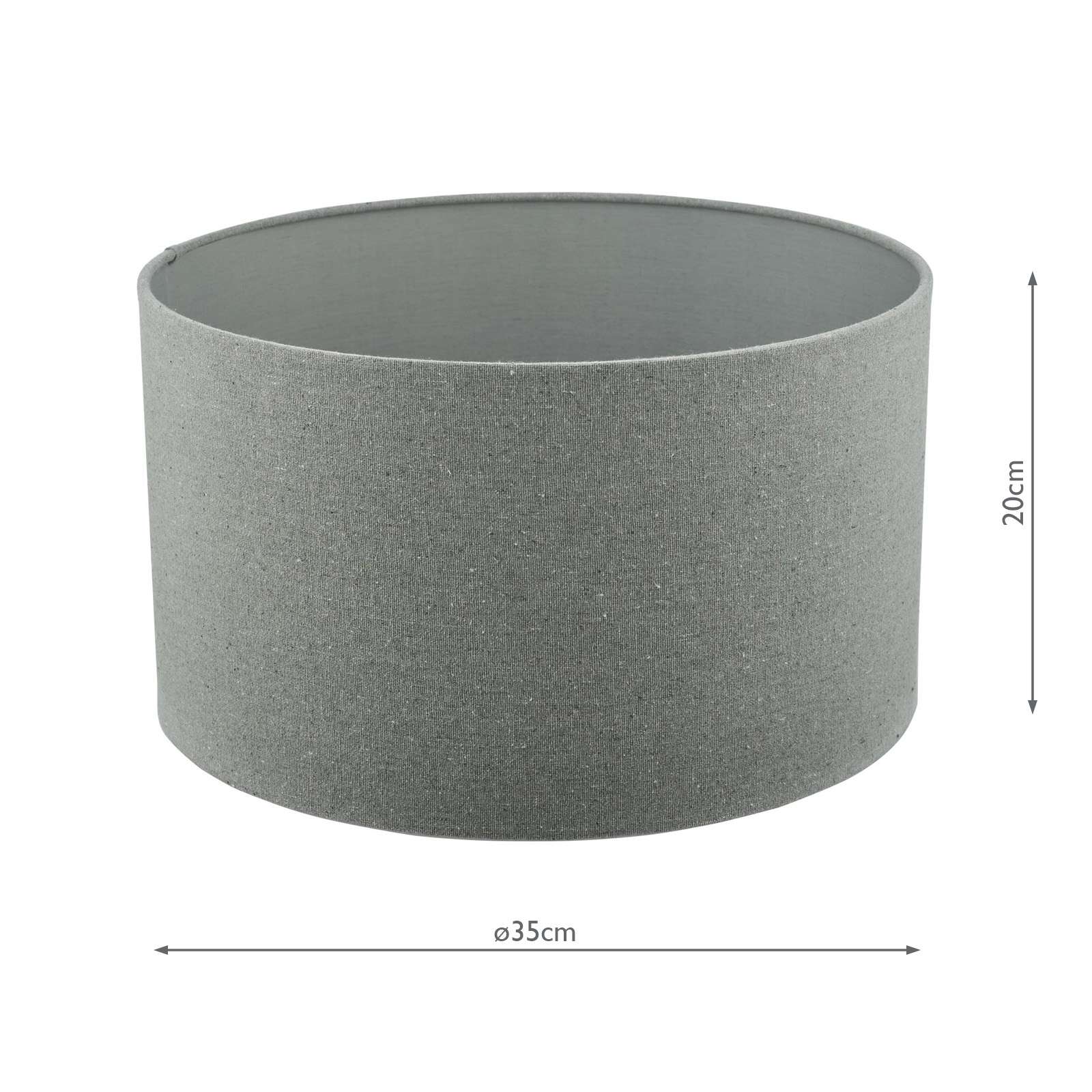 Pyramid Grey Linen Drum Shade 35cm - Image 4