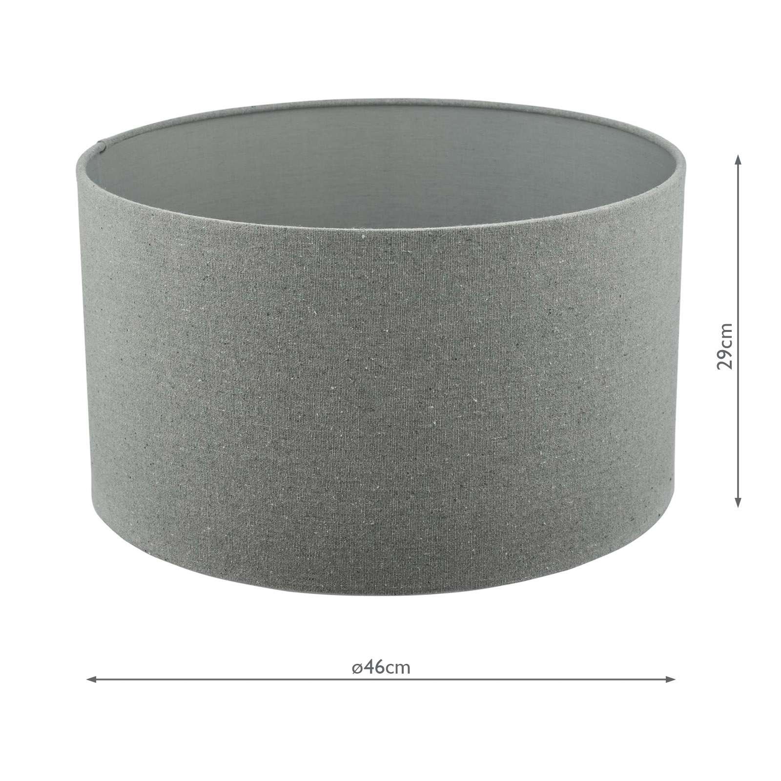 Pyramid Grey Linen Drum Shade 46cm - Image 2