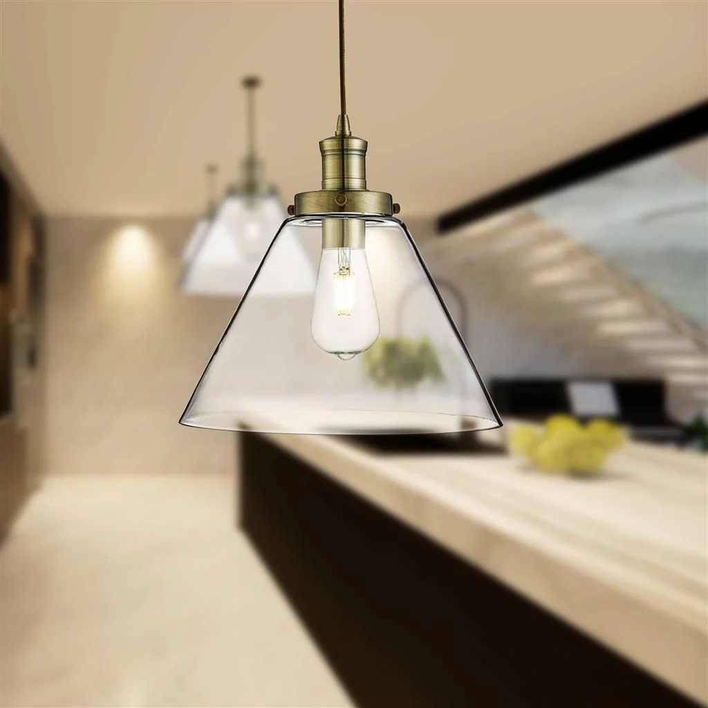 Pyramid Pendant Ceiling Light - Various Finishes - Image 4