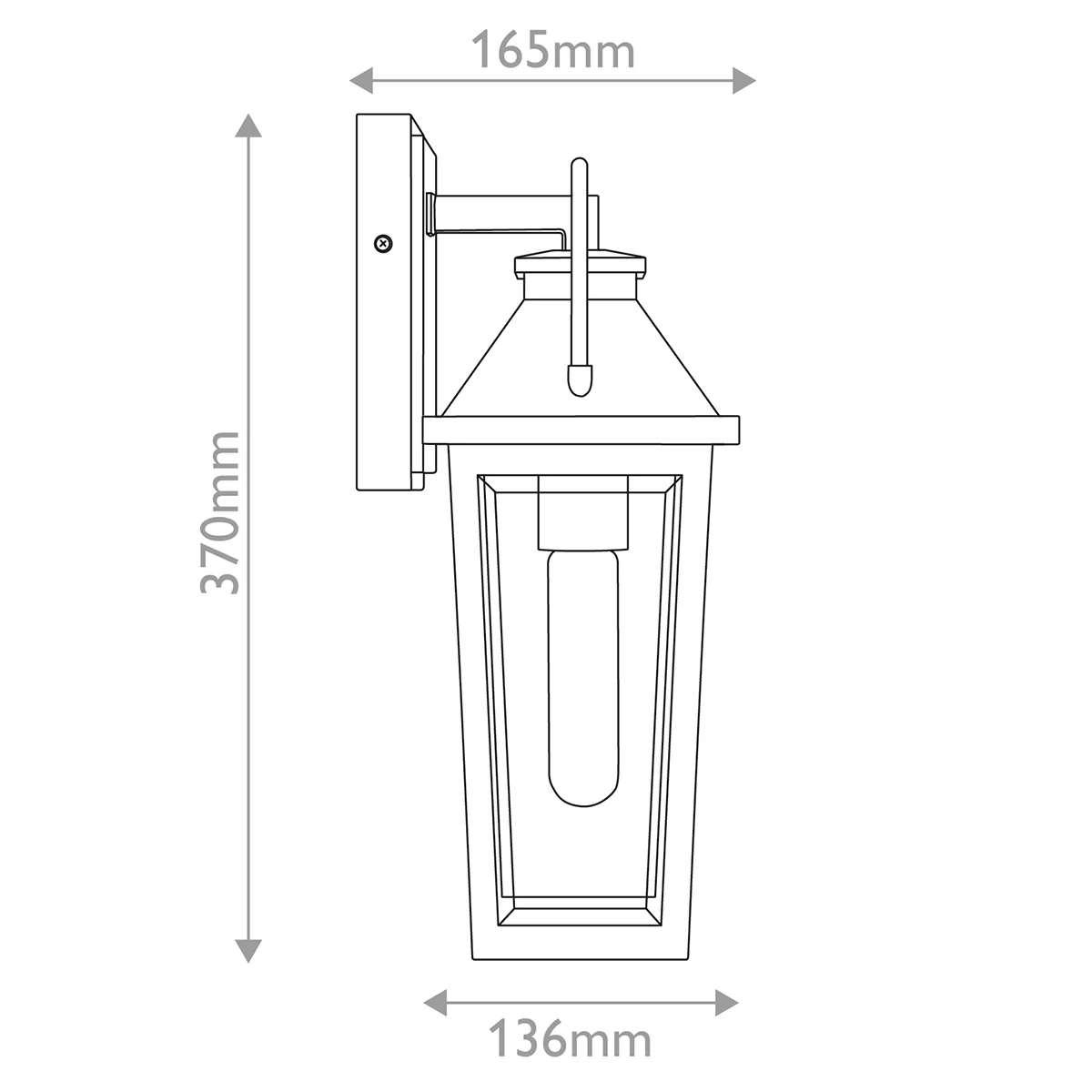 Quoizel Buckley Coastal 1 lt Outdoor Wall Lantern - Matt Black &amp; Brass Accent  IP44 E27 - Image 10