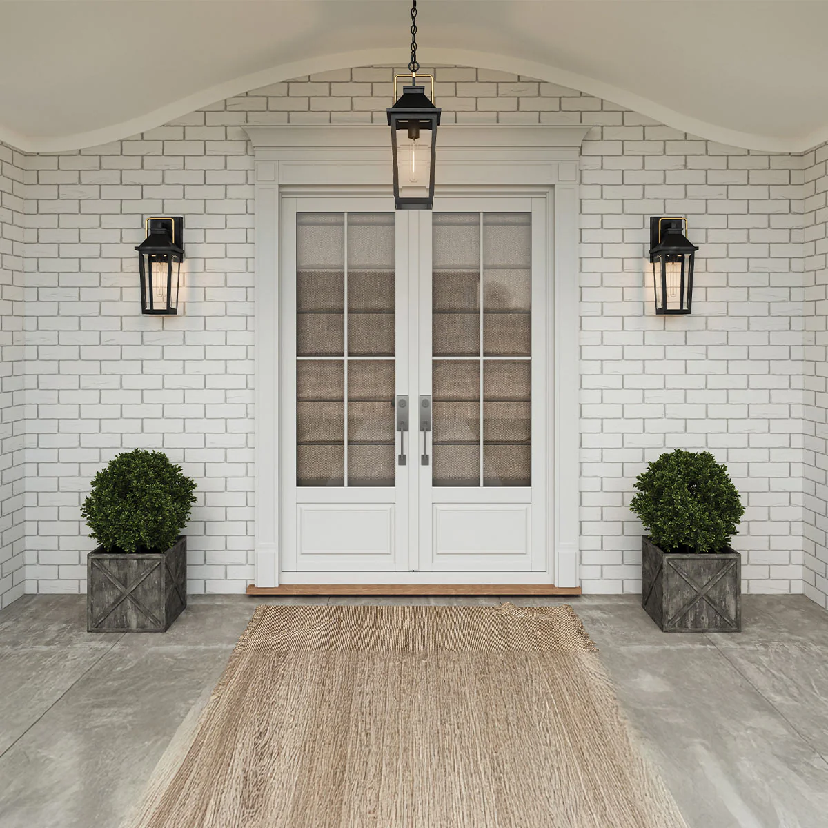 Quoizel Buckley Coastal 1 lt Outdoor Wall Lantern - Matt Black &amp; Brass Accent  IP44 E27 - Image 12