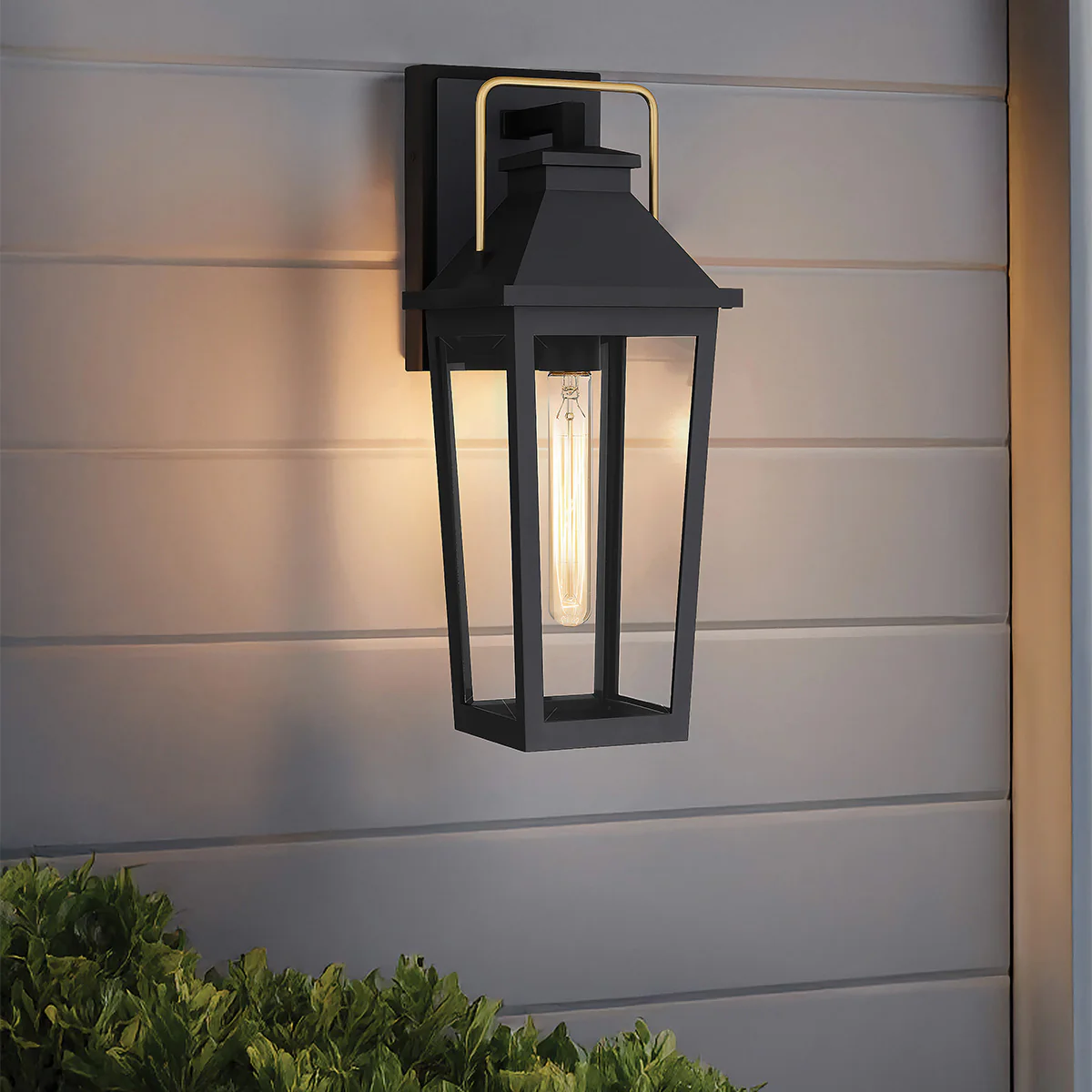 Quoizel Buckley Coastal 1 lt Outdoor Wall Lantern - Matt Black &amp; Brass Accent  IP44 E27 - Image 14