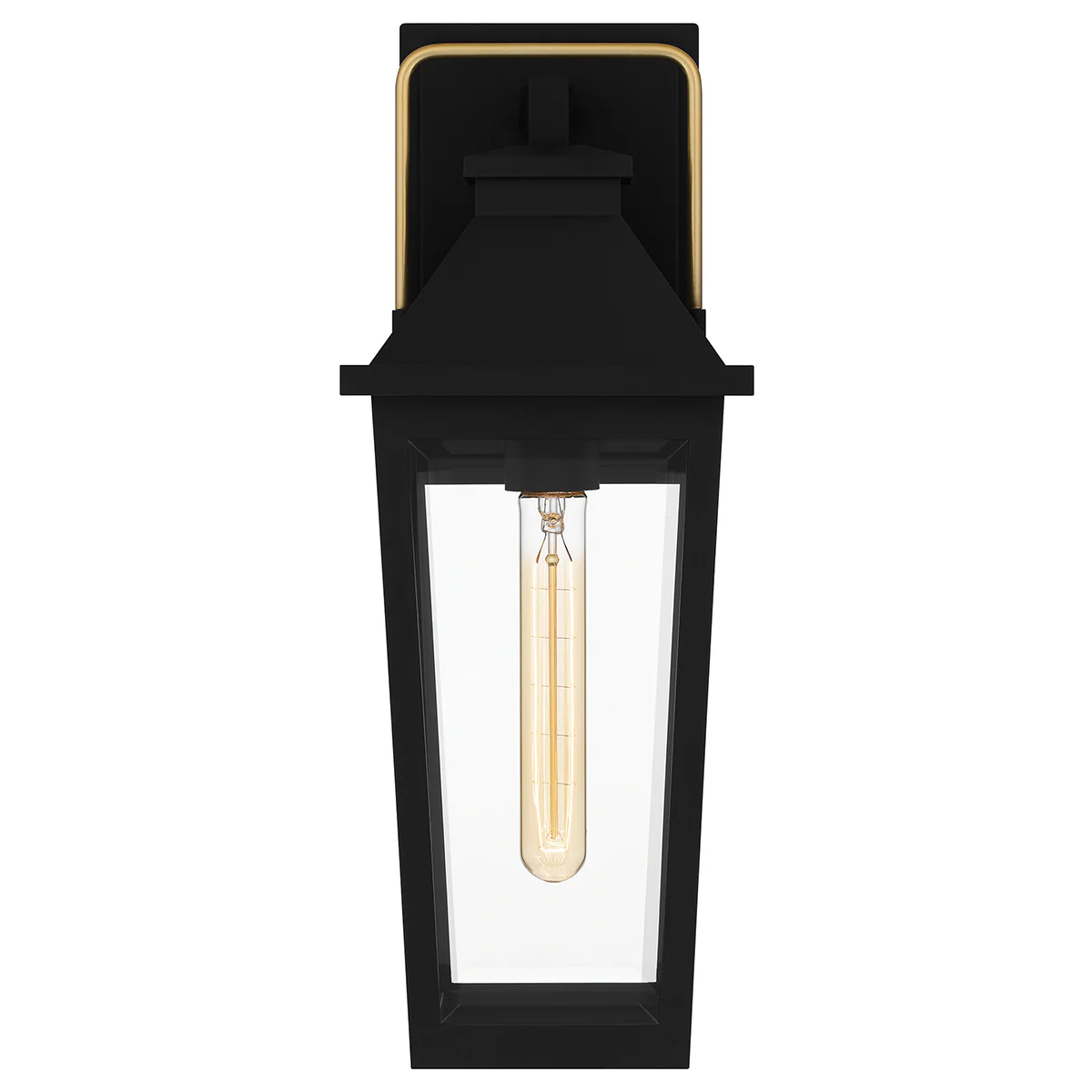 Quoizel Buckley Coastal 1 lt Outdoor Wall Lantern - Matt Black &amp; Brass Accent  IP44 E27 - Image 15