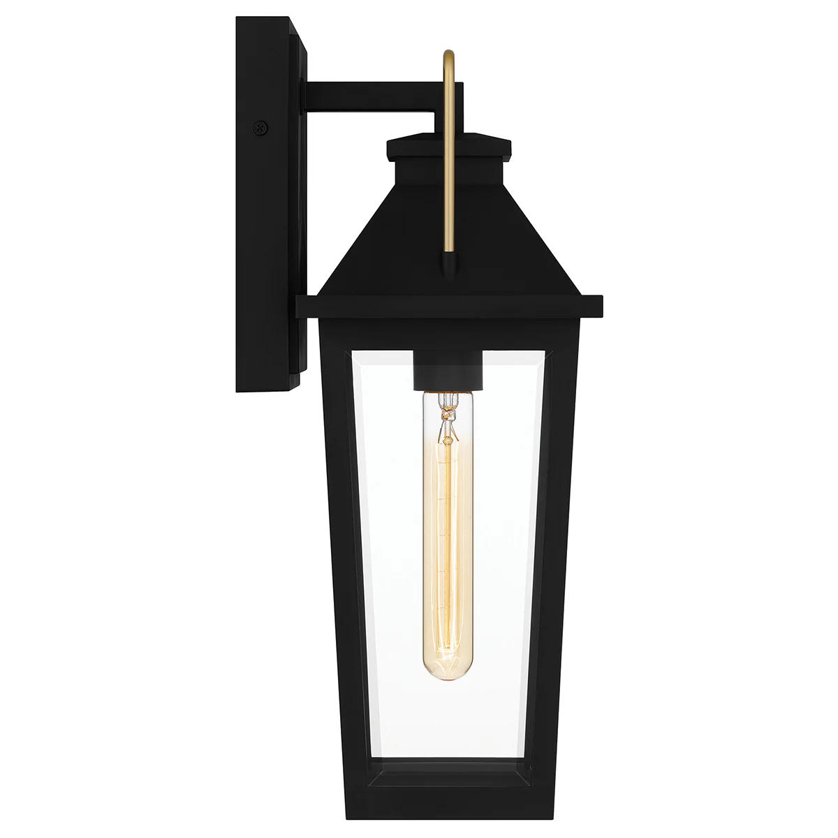 Quoizel Buckley Coastal 1 lt Outdoor Wall Lantern - Matt Black &amp; Brass Accent  IP44 E27 - Image 16