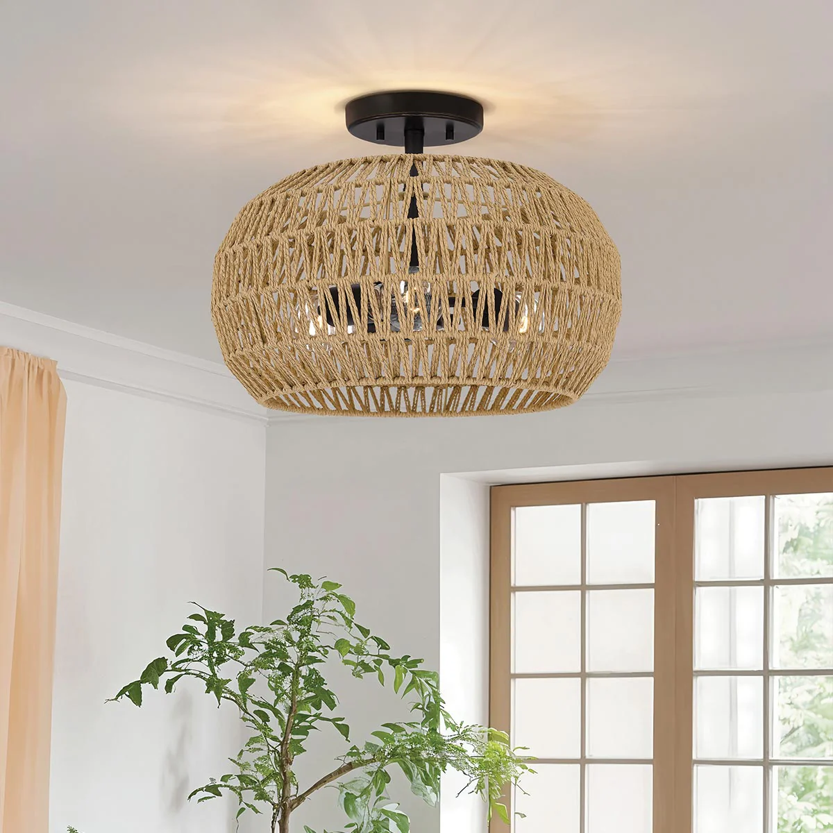 Quoizel Casablanca 3lt Semi Flush - Palladian Bronze - Image 2
