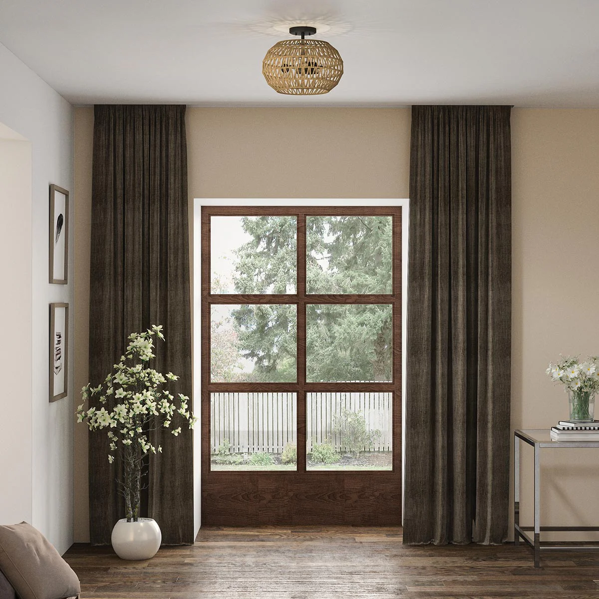 Quoizel Casablanca 3lt Semi Flush - Palladian Bronze - Image 3