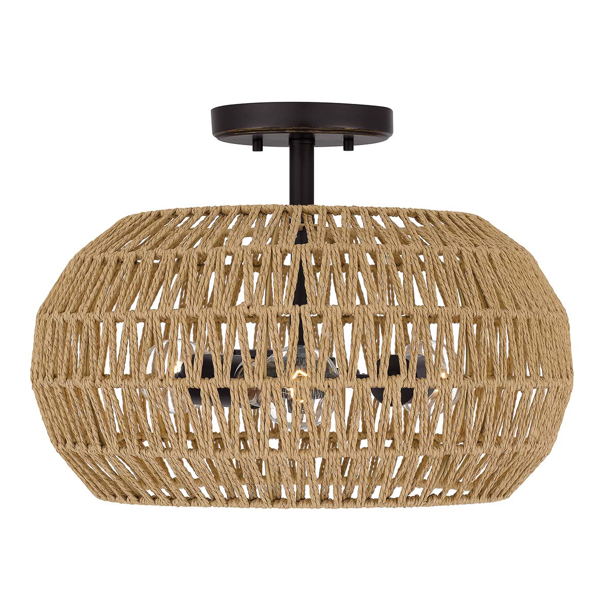 Quoizel Casablanca 3lt Semi Flush - Palladian Bronze - Image 5