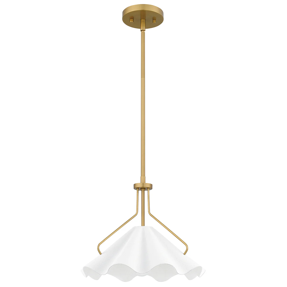 Quoizel Mejia 1 lt Pendant - Aged Brass, Textured White Steel Shade E27 - Image 10