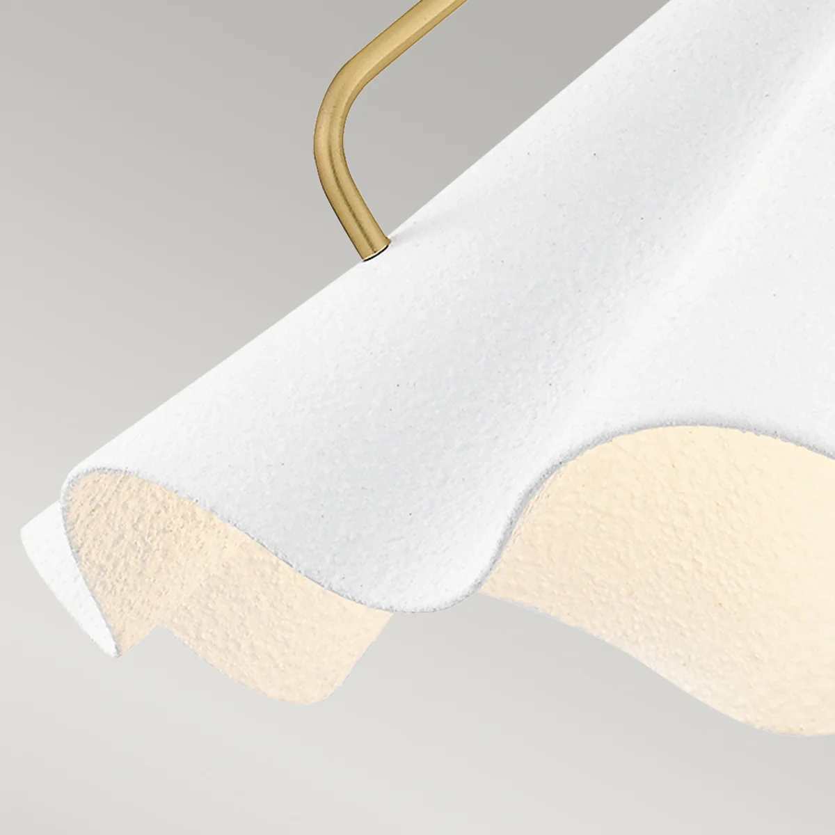 Quoizel Mejia 1 lt Pendant - Aged Brass, Textured White Steel Shade E27 - Image 4