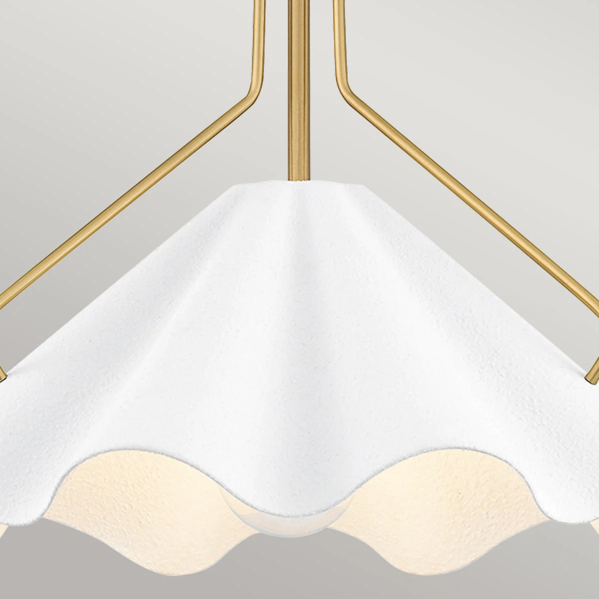 Quoizel Mejia 1 lt Pendant - Aged Brass, Textured White Steel Shade E27 - Image 5