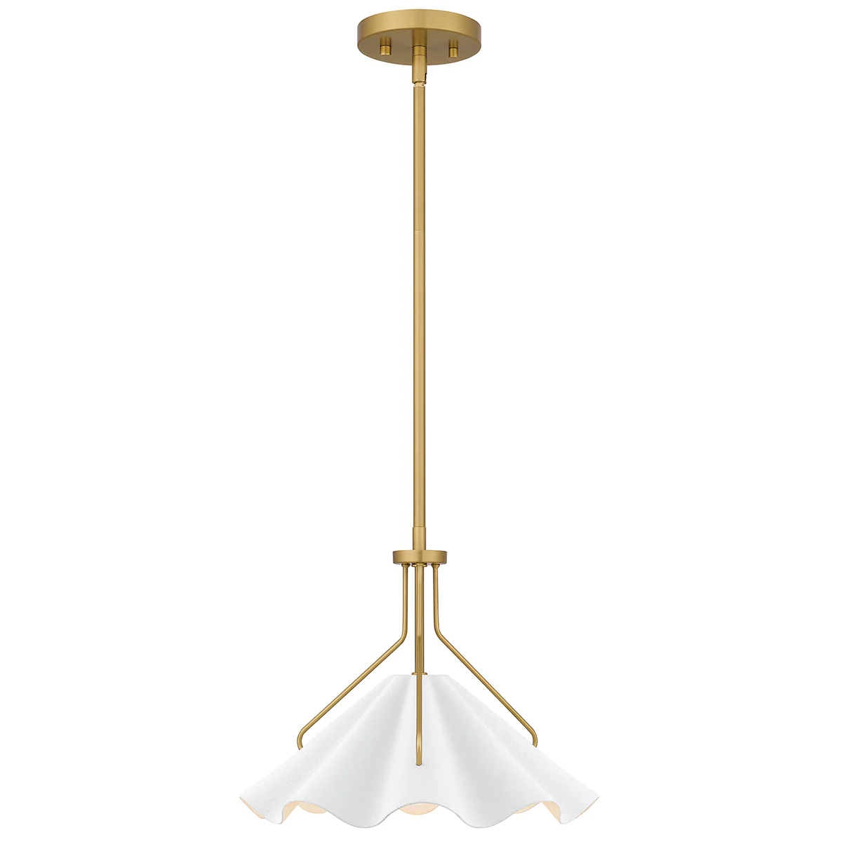 Quoizel Mejia 1 lt Pendant - Aged Brass, Textured White Steel Shade E27 - Image 8