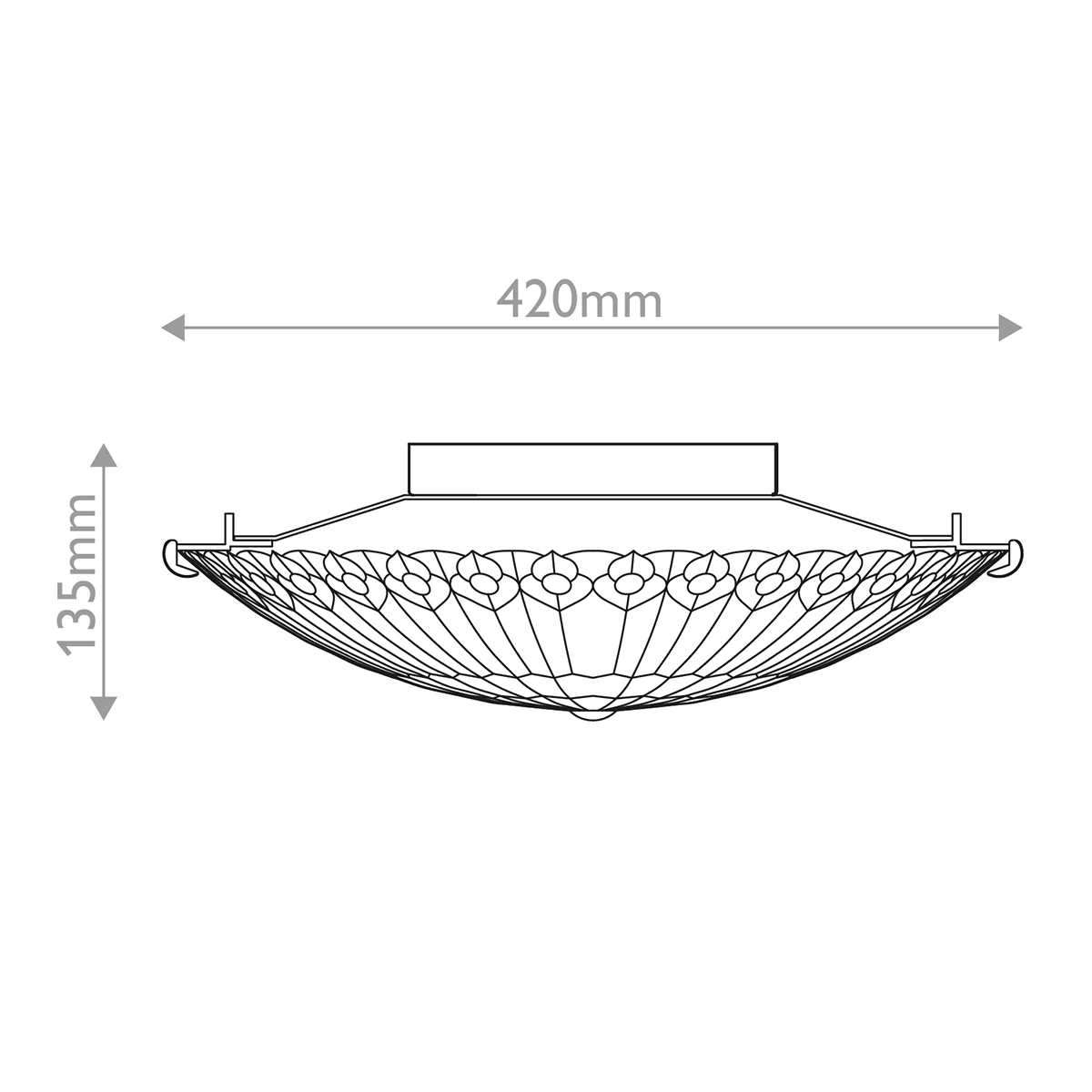 Quoizel Watkins 2 lt Tiffany Style Flush - Valiant Bronze Lamp, Art Glass Shade - Image 9