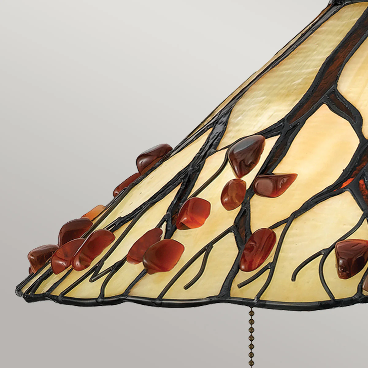Quoizel Whispering 2 lt Tiffany style Table Lamp - Valiant Bronze with Art Glass Shade E27 - Image 5