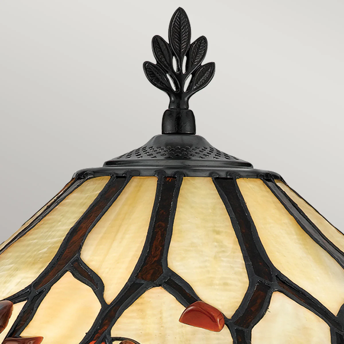 Quoizel Whispering 2 lt Tiffany style Table Lamp - Valiant Bronze with Art Glass Shade E27 - Image 6