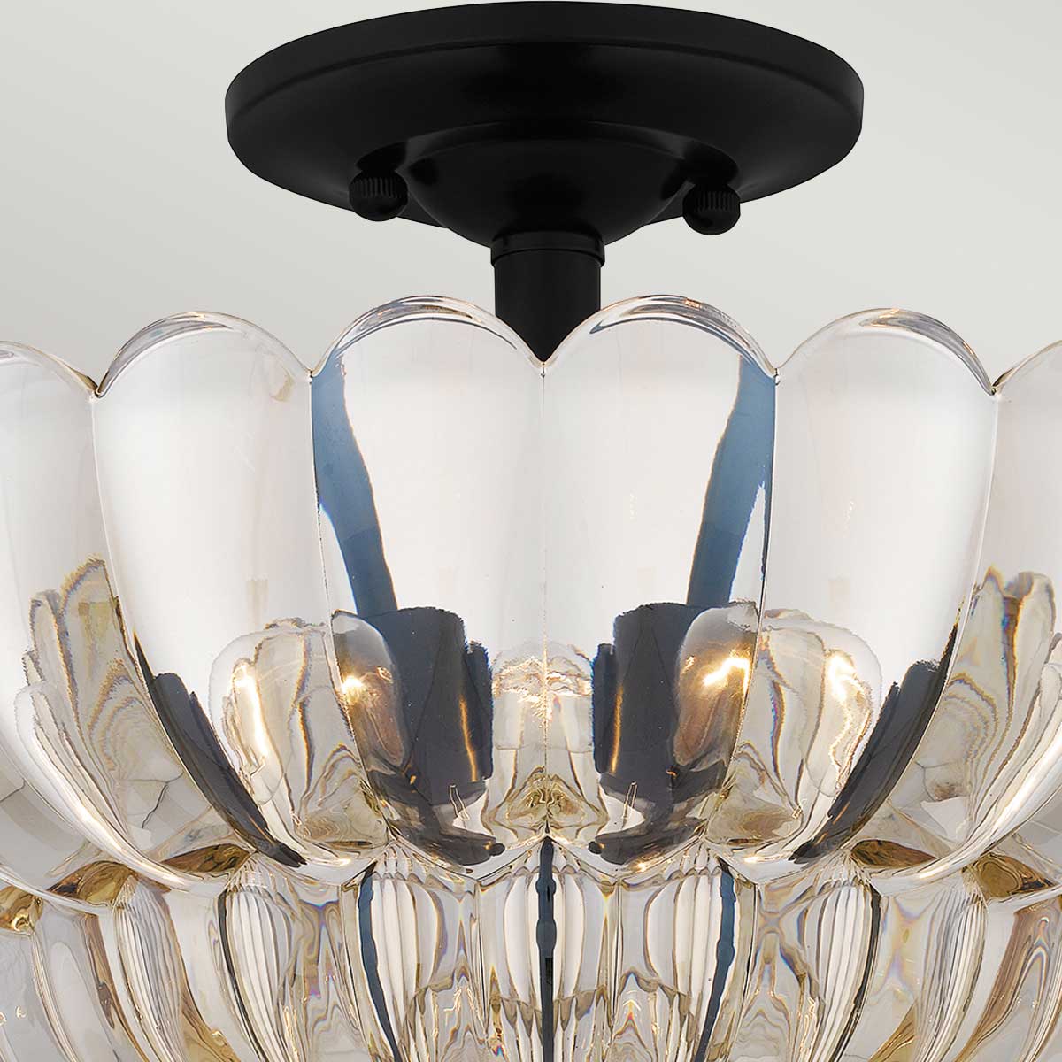 Quoizel Whitecap Semi Flush - Tinted Amber Glass with Mottled Cocoa Brown - Image 12