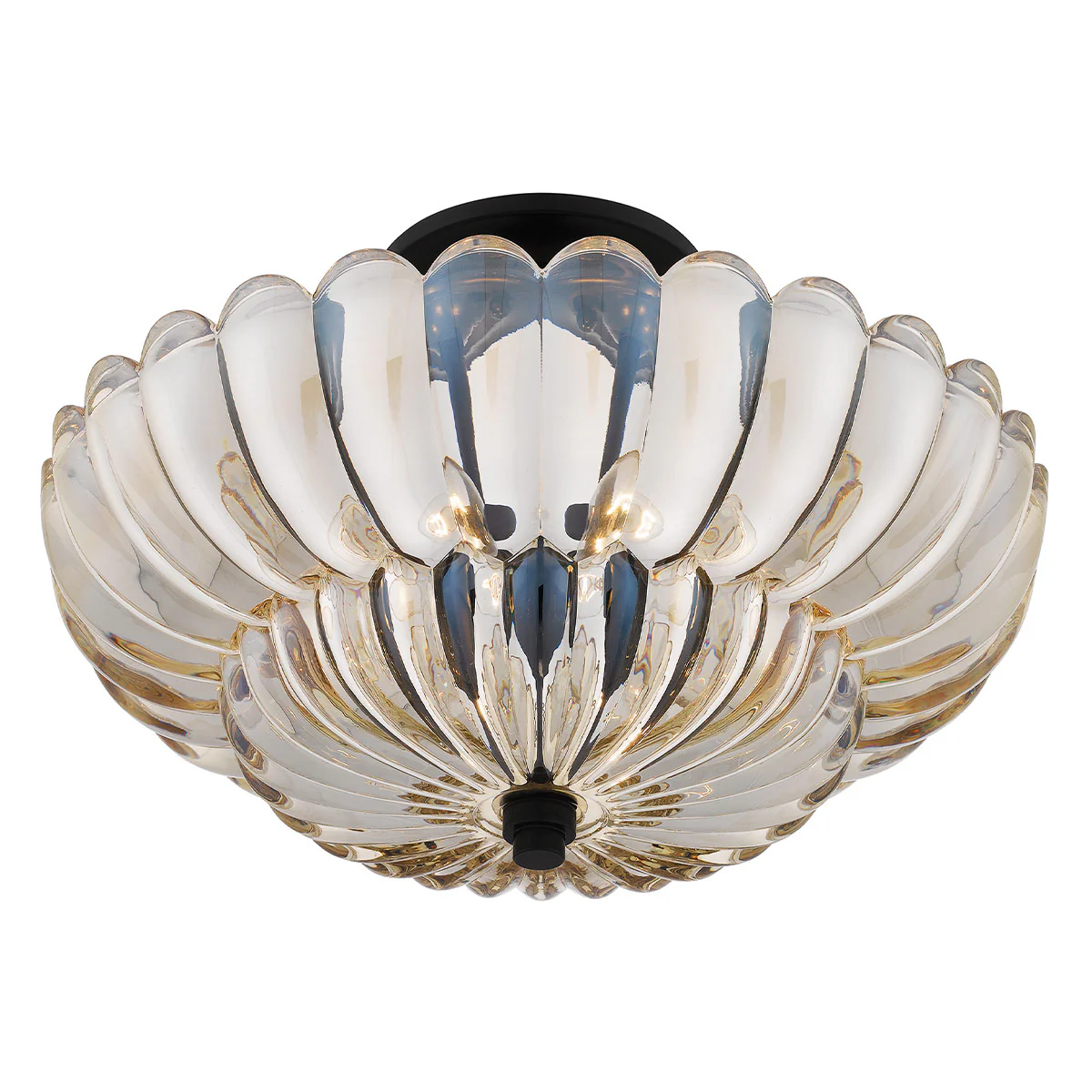 Quoizel Whitecap Semi Flush - Tinted Amber Glass with Mottled Cocoa Brown - Image 16