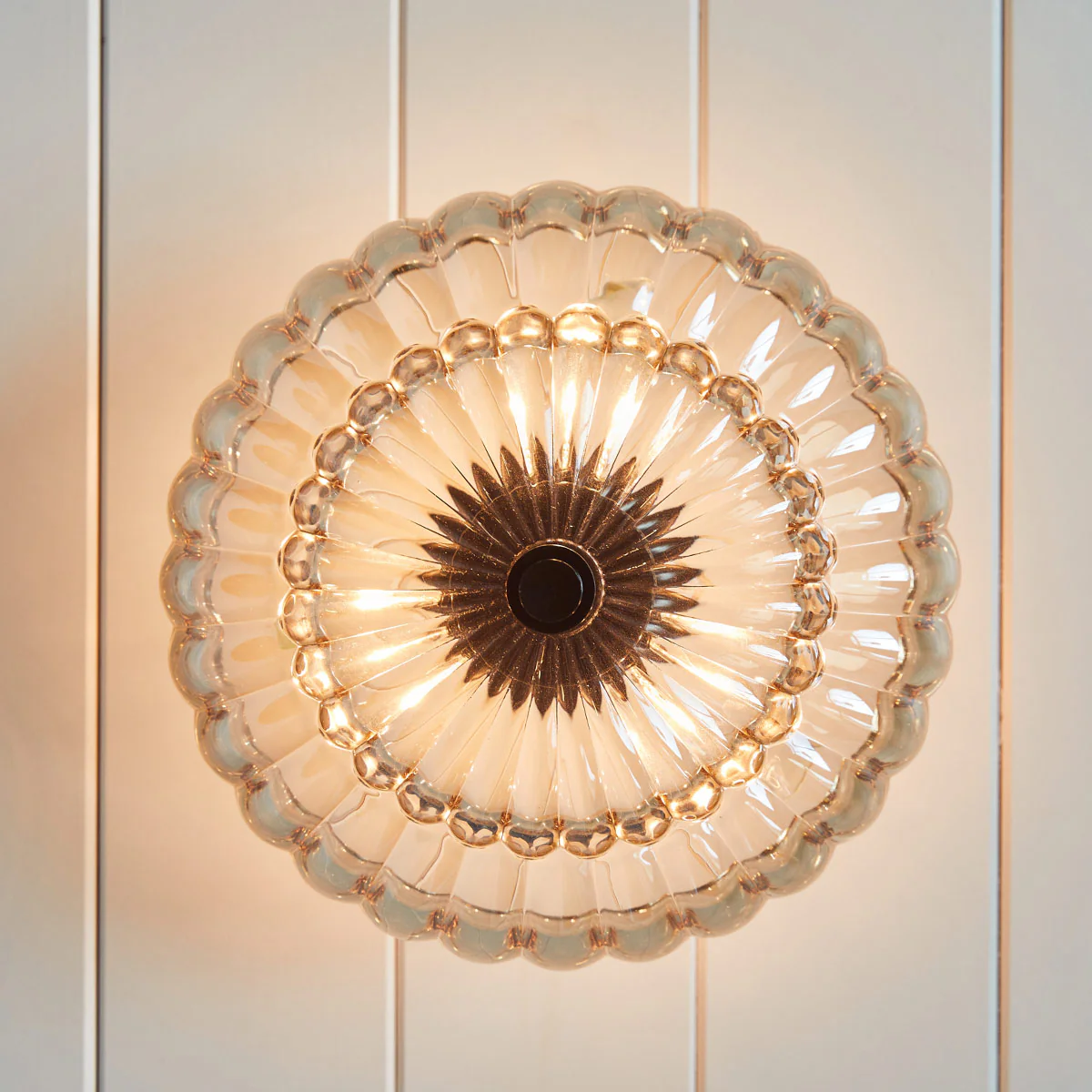 Quoizel Whitecap Semi Flush - Tinted Amber Glass with Mottled Cocoa Brown - Image 3