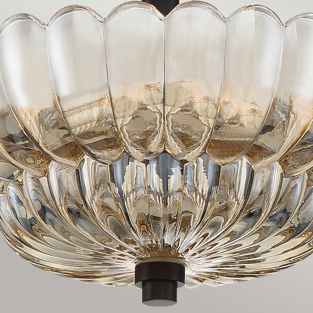 Quoizel Whitecap Semi Flush - Tinted Amber Glass with Mottled Cocoa Brown - Image 6
