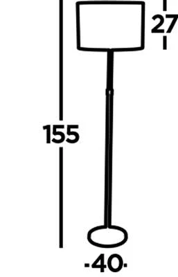 Rachel Floor Lamp - Black Metal, Satin Silver & Chrome Shade E27 - Image 4