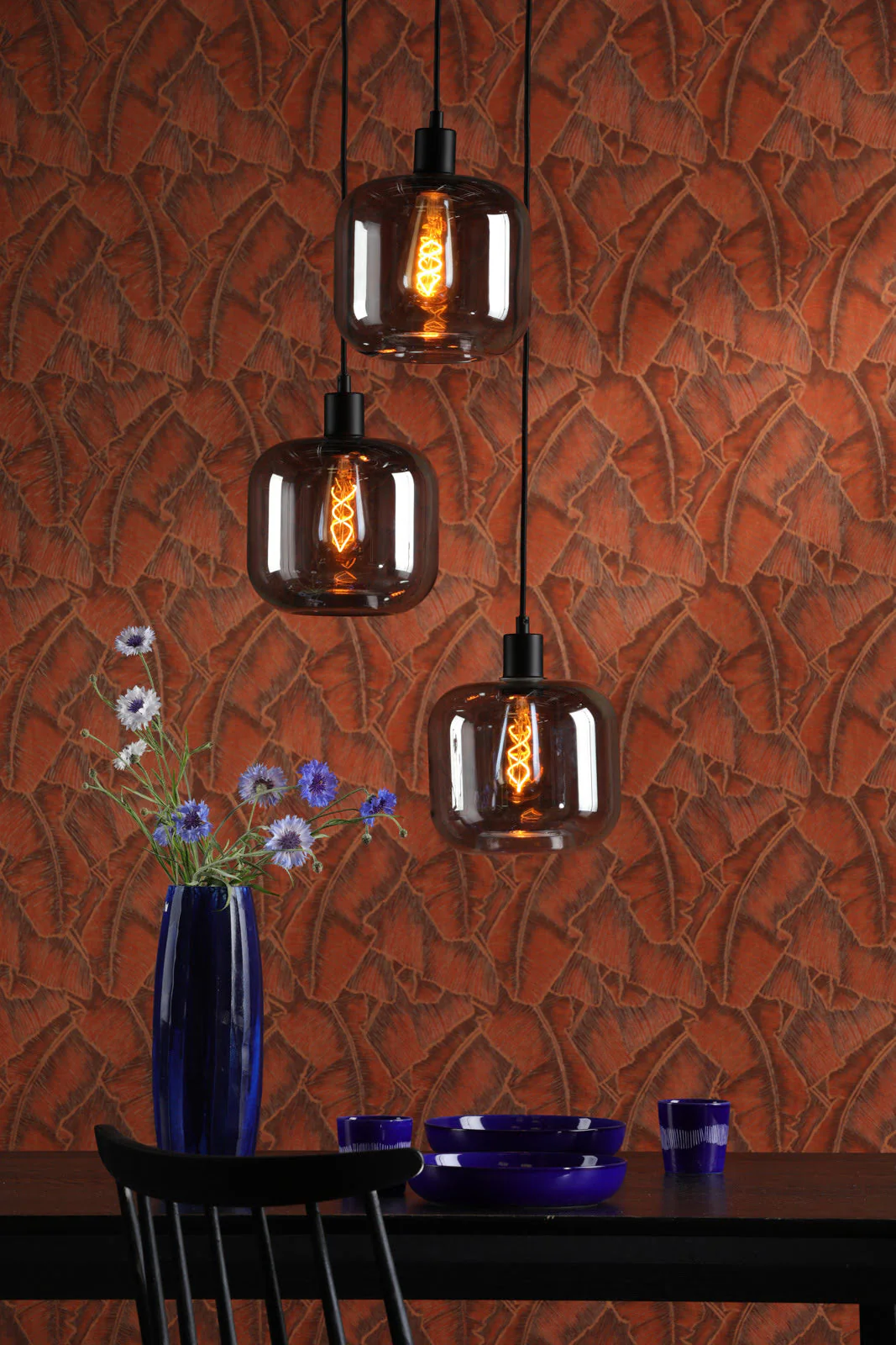 Racimo 3 Light Cluster Pendant In Various Finishes E27 - Image 11