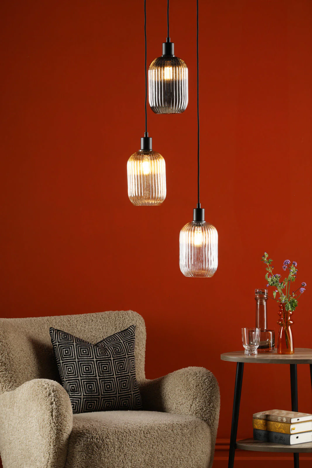 Racimo 3 Light Cluster Pendant In Various Finishes E27 - Image 8