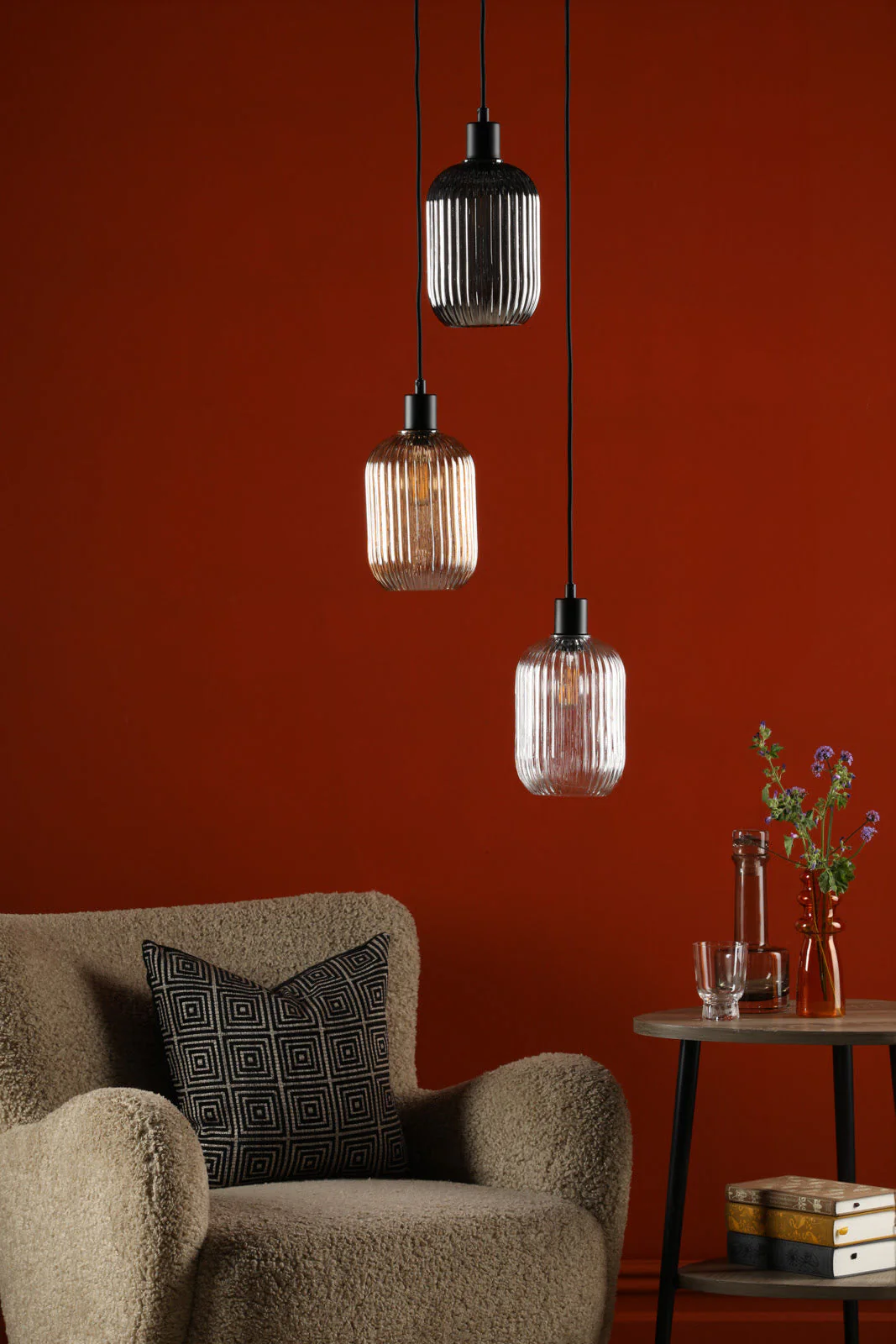 Racimo 3 Light Cluster Pendant In Various Finishes E27 - Image 9