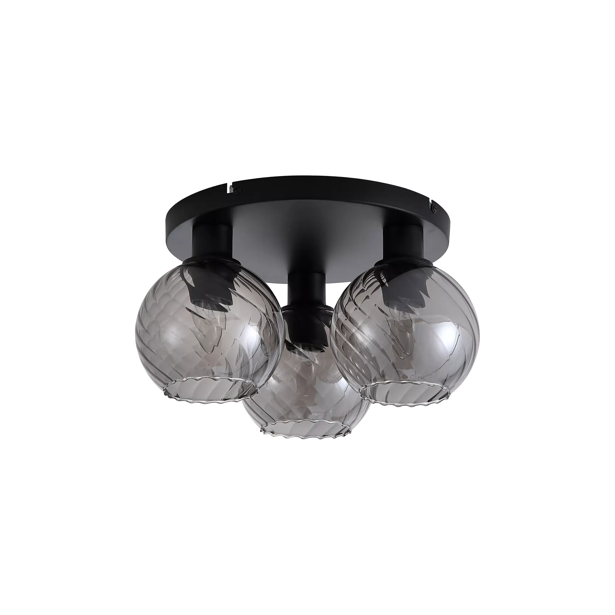 Radiance 3Lt Flush Light- Black Metal/ Gold - Image 7