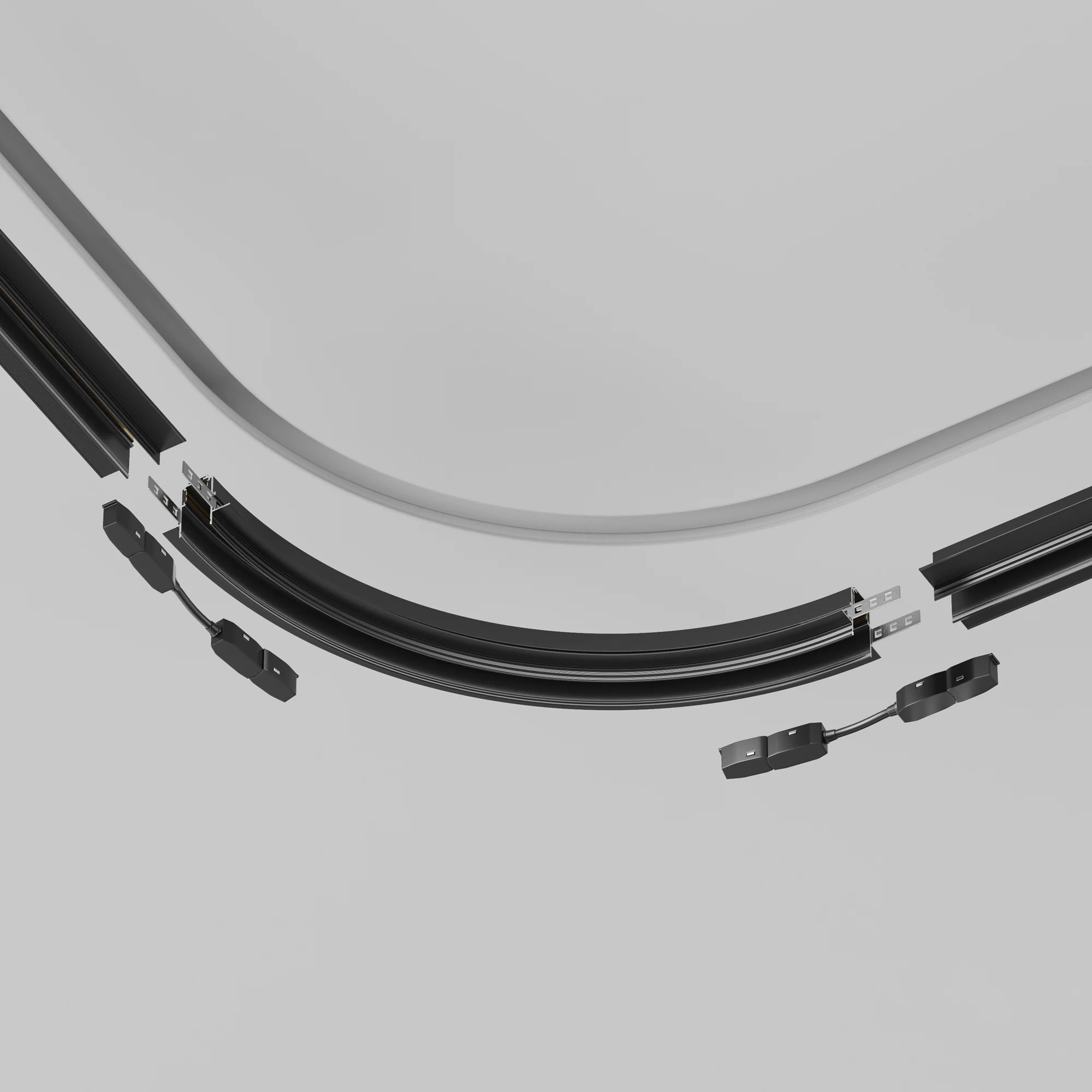 Radius connector R300 Exility recessed mounting track for plasterboard 12,5 mm, - Image 4