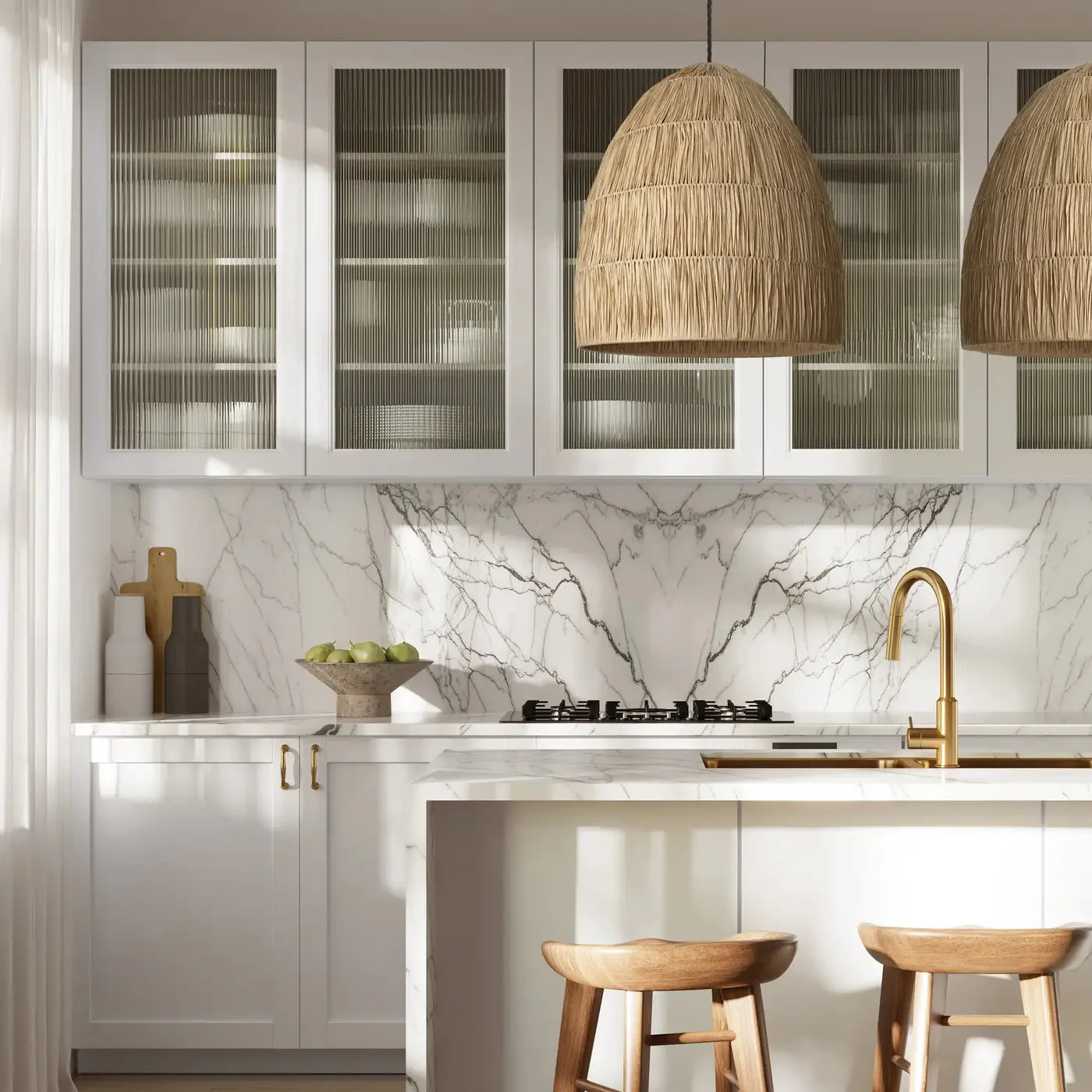 Raffia Ceiling Pendant Light -Bell  Natural - Image 4