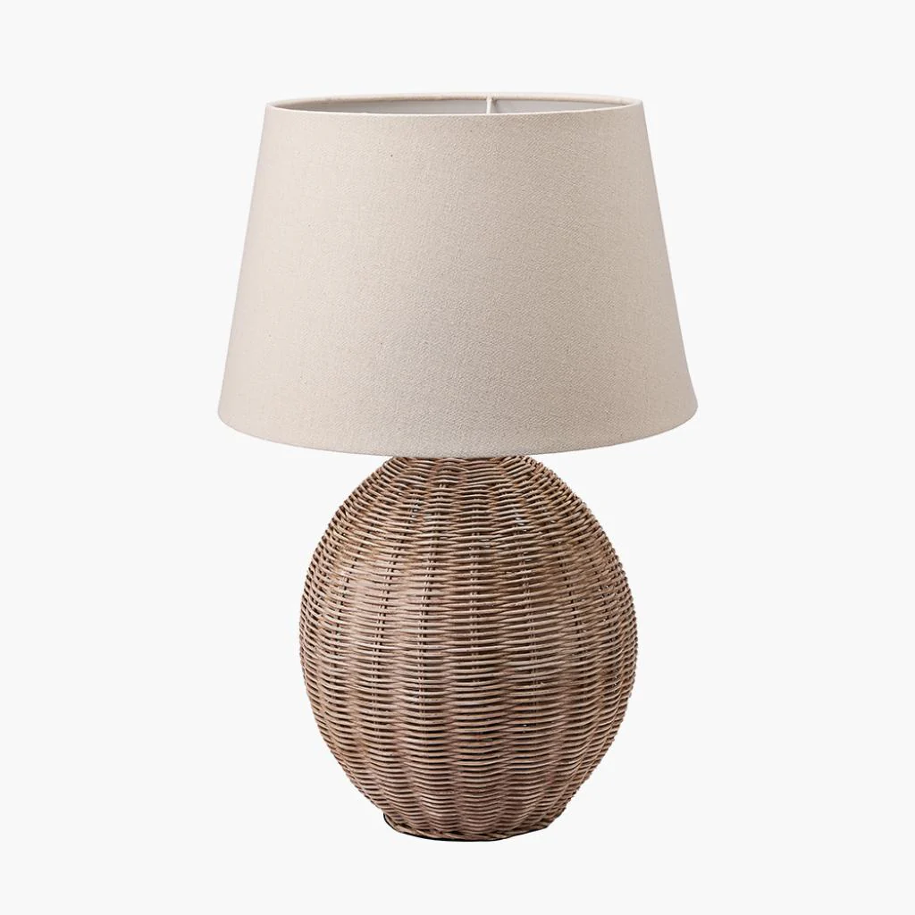 Raffles Rattan Cream Wash Table Lamp - Image 2