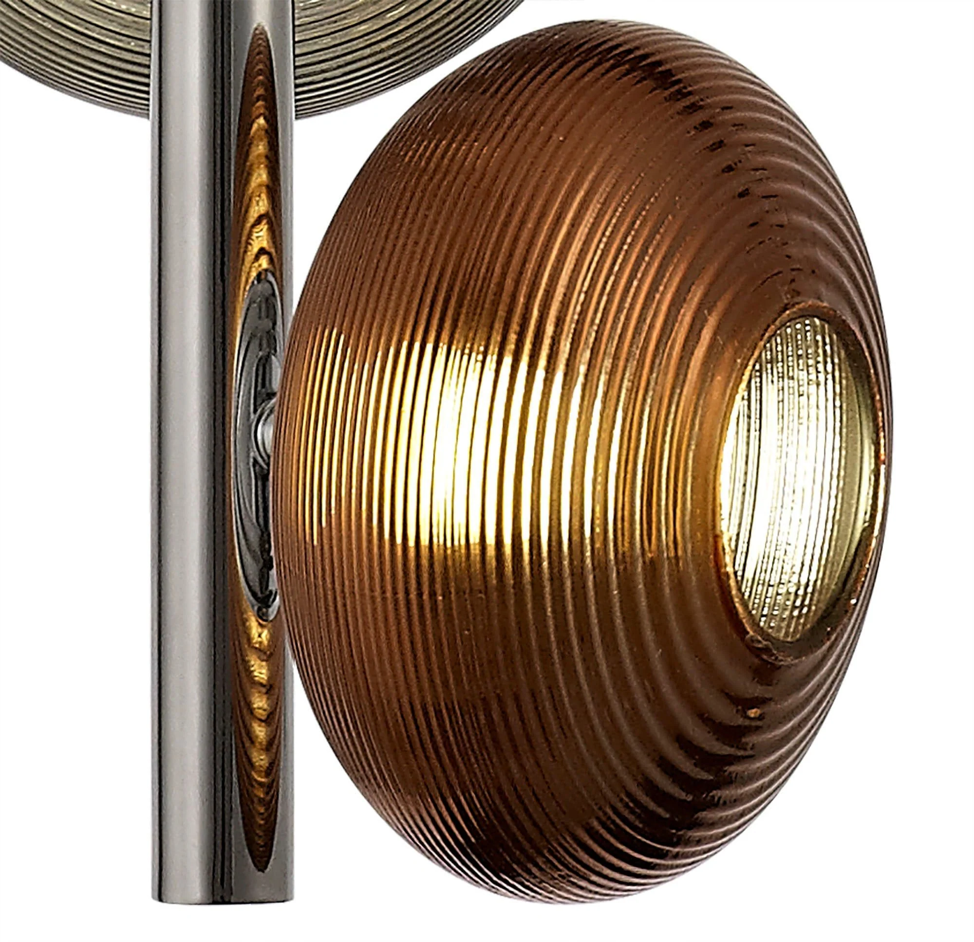 Rafina Multiple Pendant, 4000K, Smoked, Copper & Champagne/Polished Chrome - Image 2