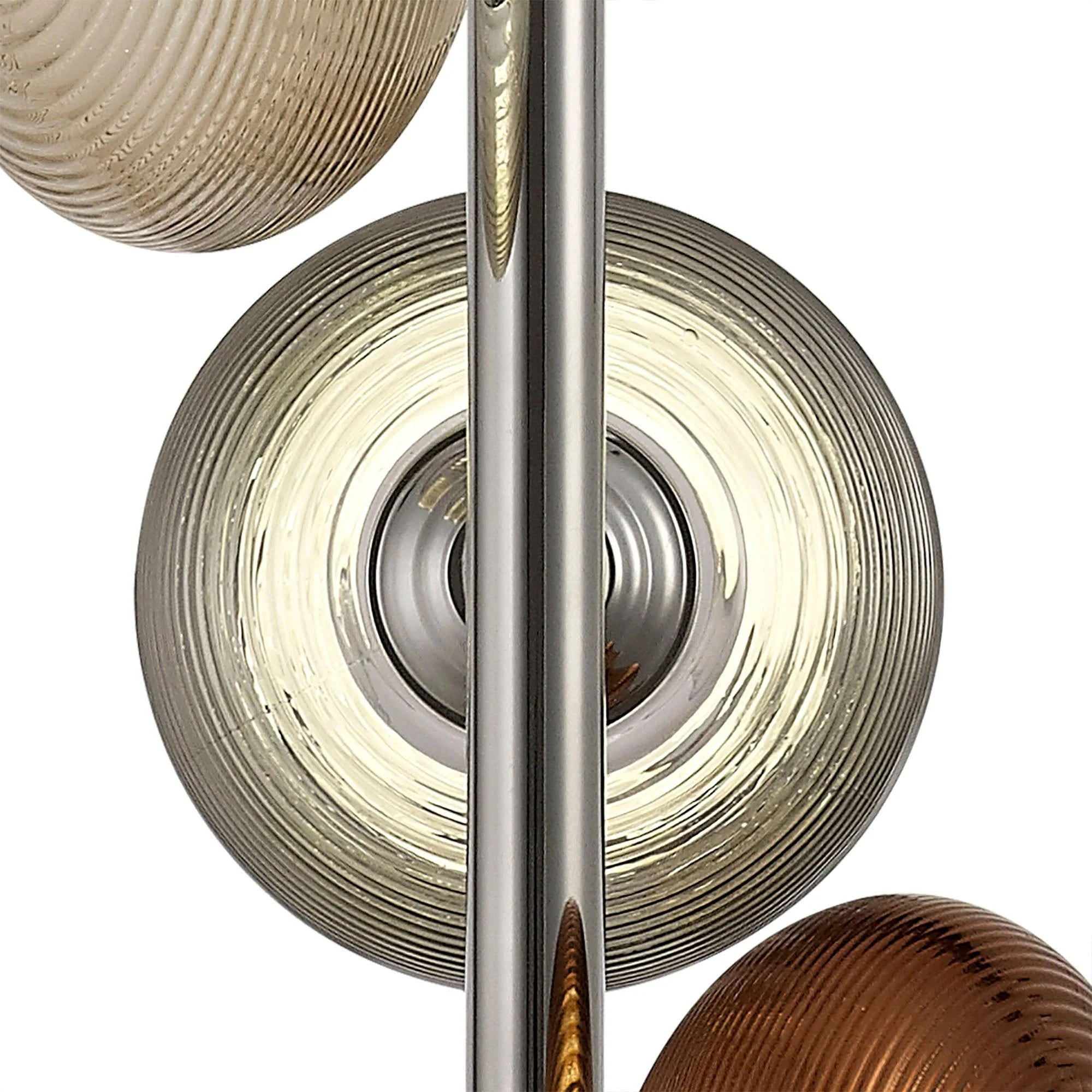 Rafina Multiple Pendant, 4000K, Smoked, Copper & Champagne/Polished Chrome - Image 3