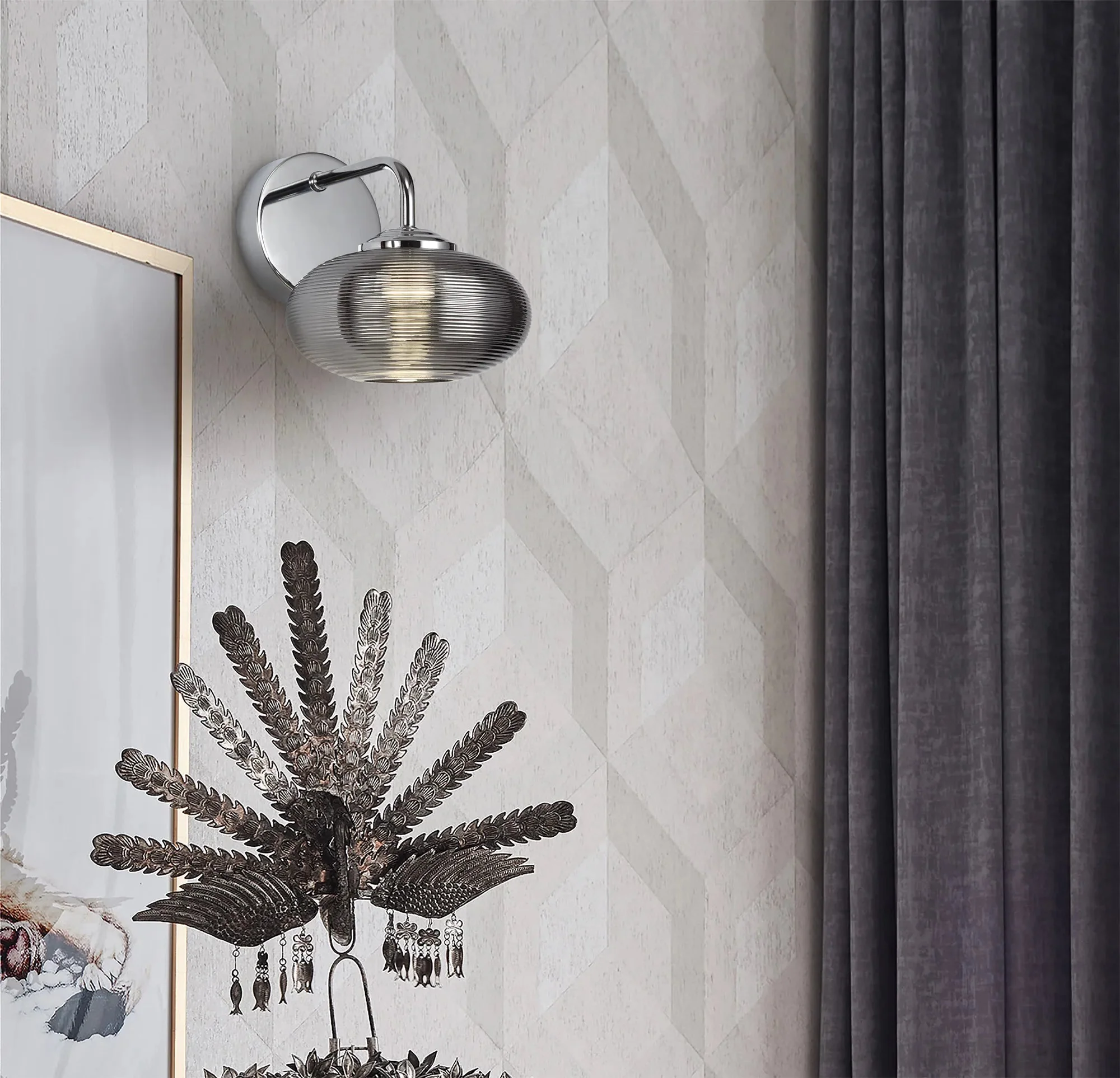 Rafina Wall Lamp Switched Smoked - Promotional Offer - Image 2