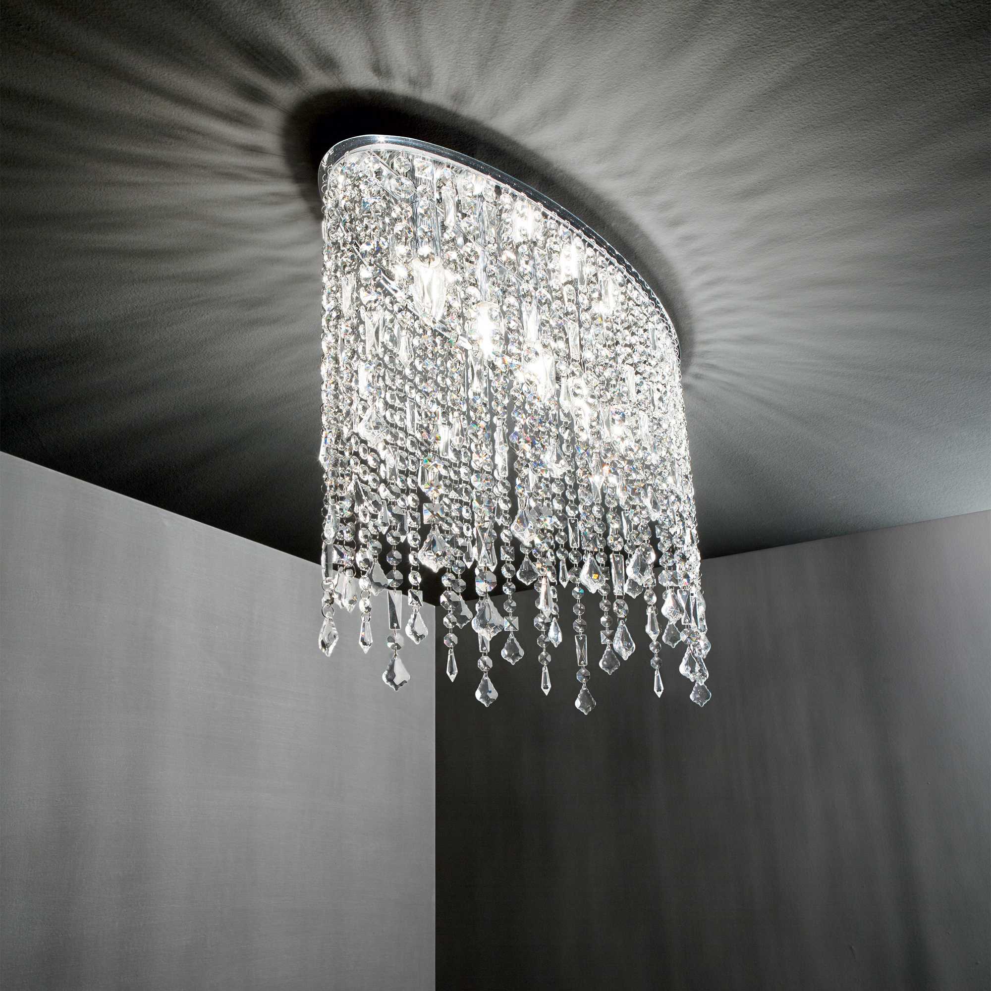 Rain Flush Light - Crystal Finish - Image 2