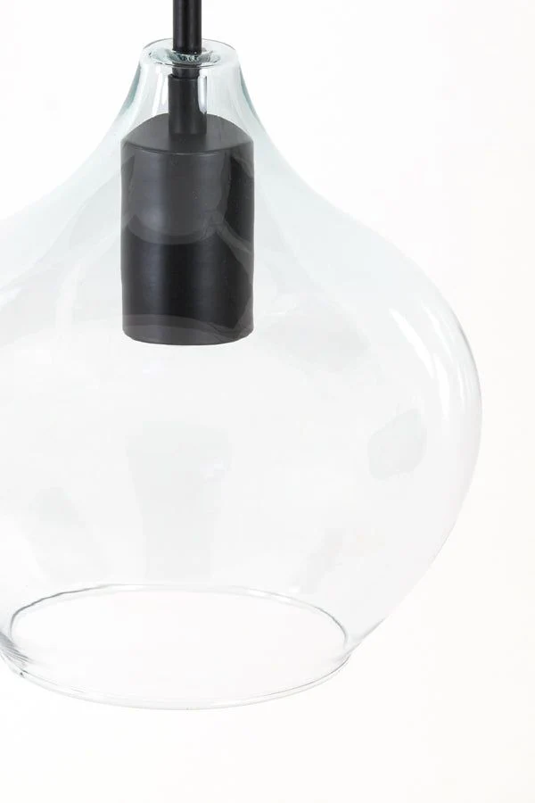 Rakel 5/10Lt Kitchen Light - Matt Black & Clear/Antique Bronze & Smoked Finish - Image 3