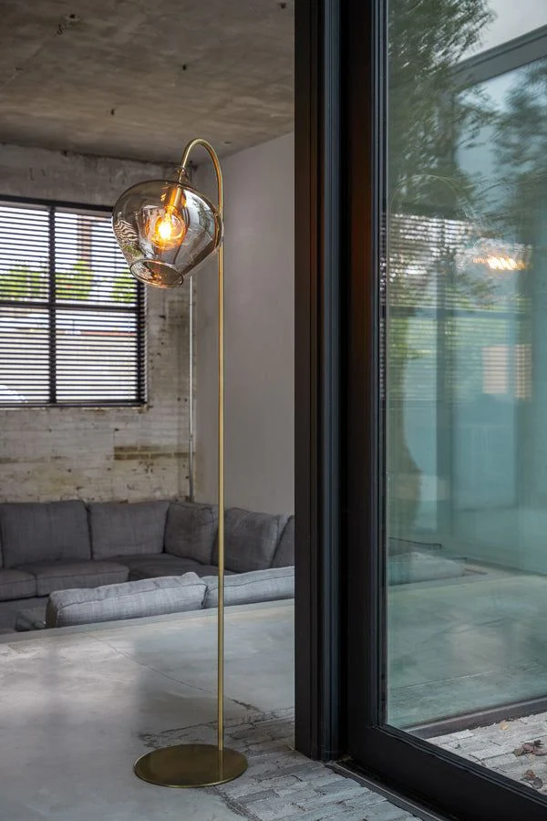Rakel Floor Lamp - Matt Black & Smoked/Antique Bronze & Smoked Finish - Image 13