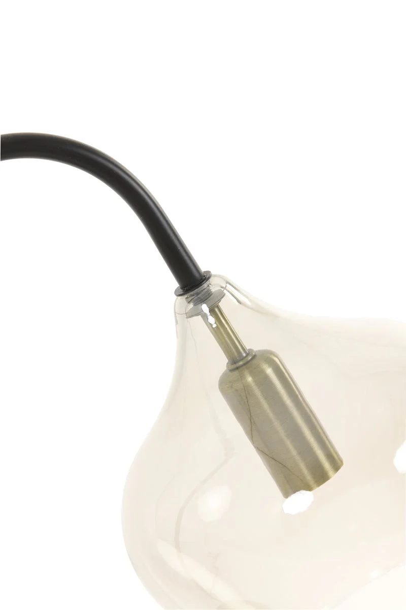 Rakel Floor Lamp - Matt Black & Smoked/Antique Bronze & Smoked Finish - Image 6