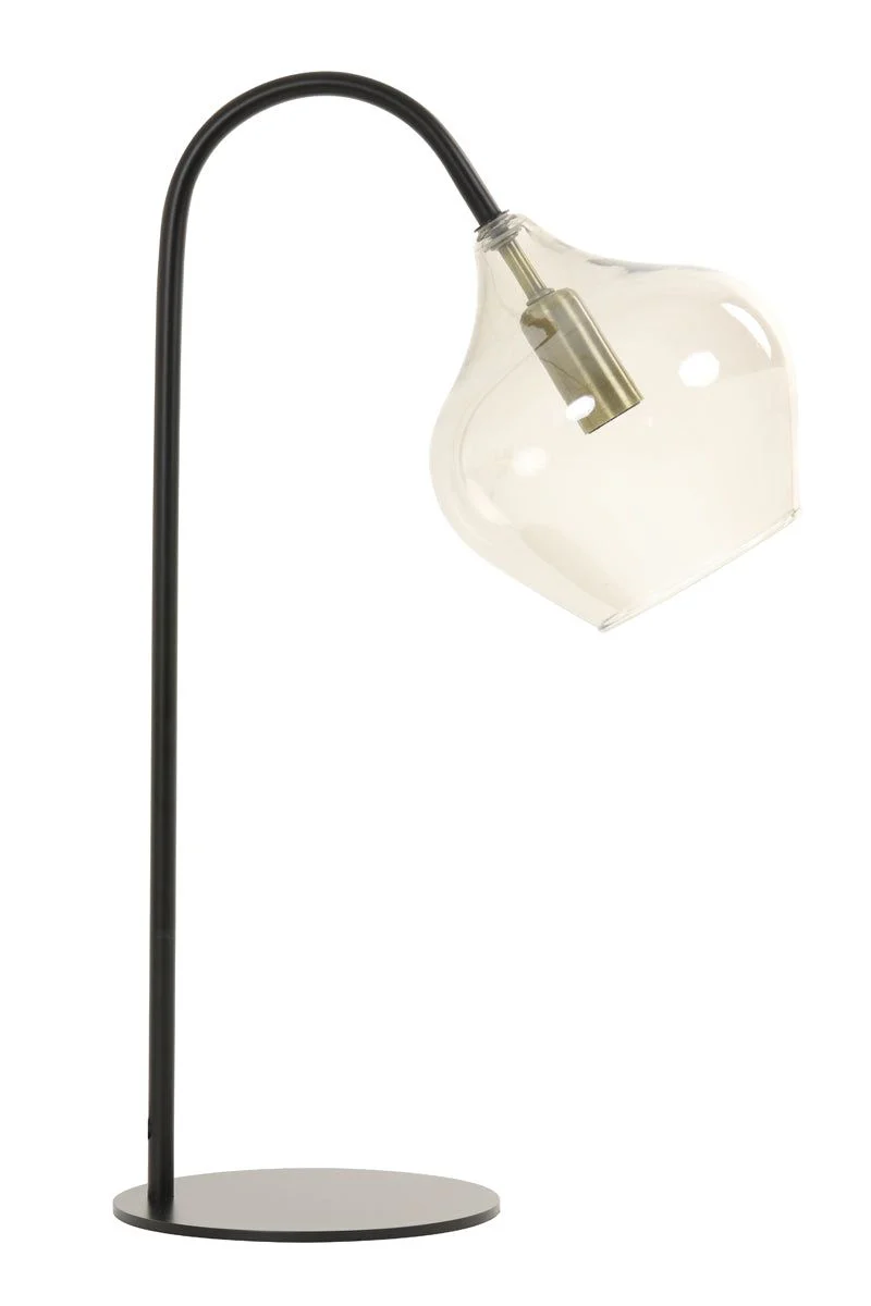 Rakel Table Lamp - Matt Black & Smoked/ Antique Bronze & Smoked Finish - Image 3