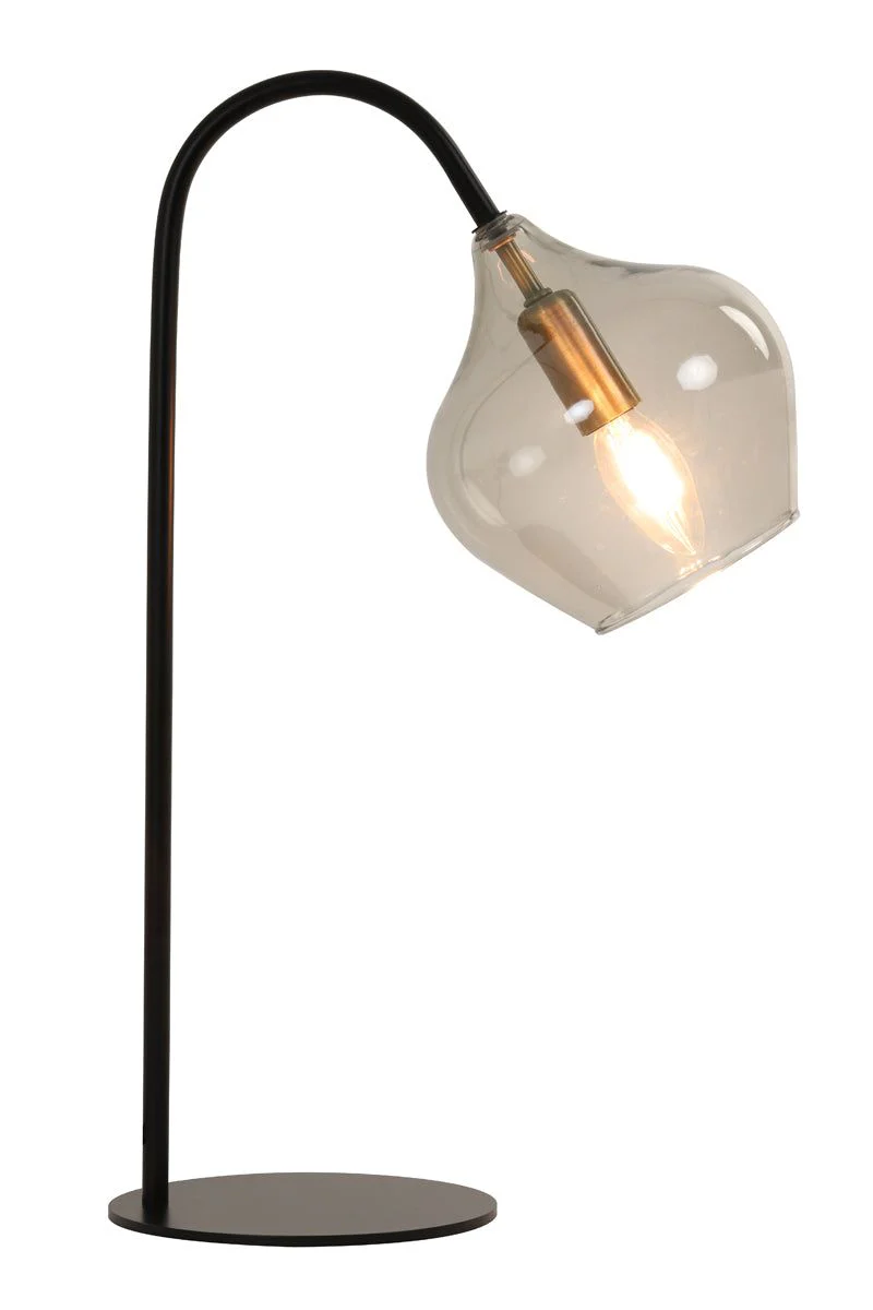 Rakel Table Lamp - Matt Black & Smoked/ Antique Bronze & Smoked Finish - Image 5