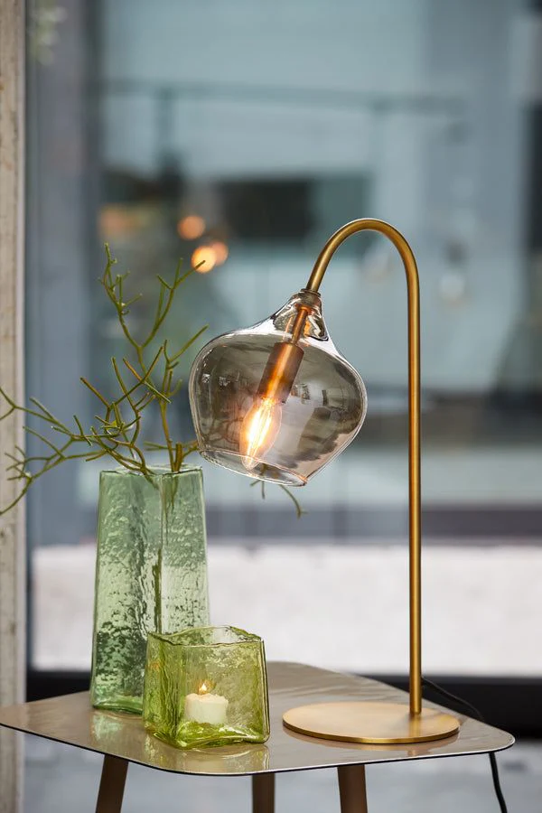 Rakel Table Lamp - Matt Black & Smoked/ Antique Bronze & Smoked Finish - Image 6