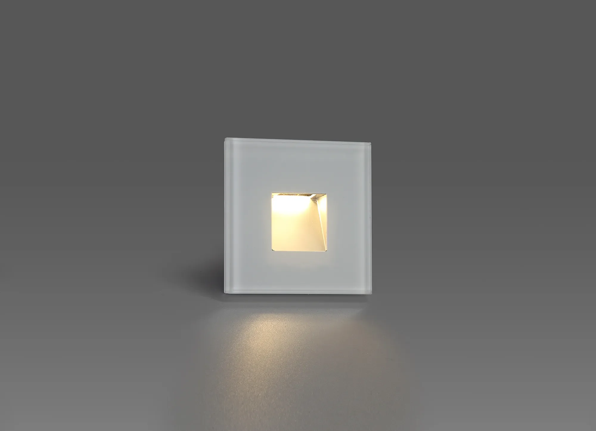Ranch 2W Recessed Square Glass Fronted Wall Lamp - Image 2