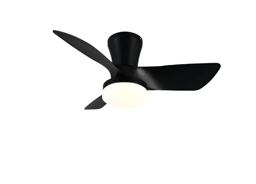 Randers LED Ceiling Fan w/ Remote Control - White/Black - Image 2