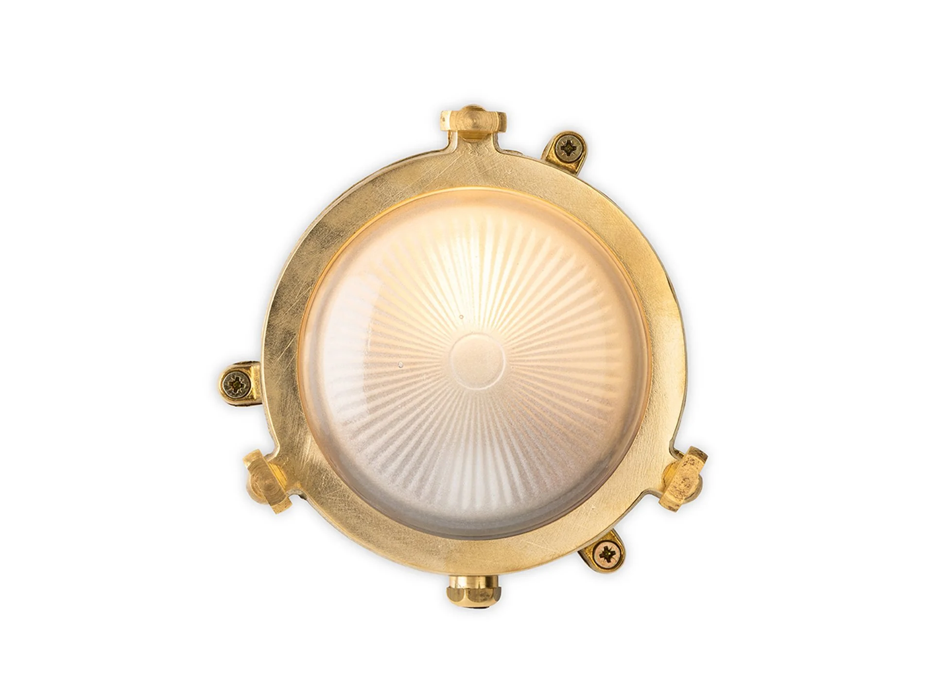 Rathlin 140mm Bulkhead- Solid Brass w Frosted Glass Finish - Image 11