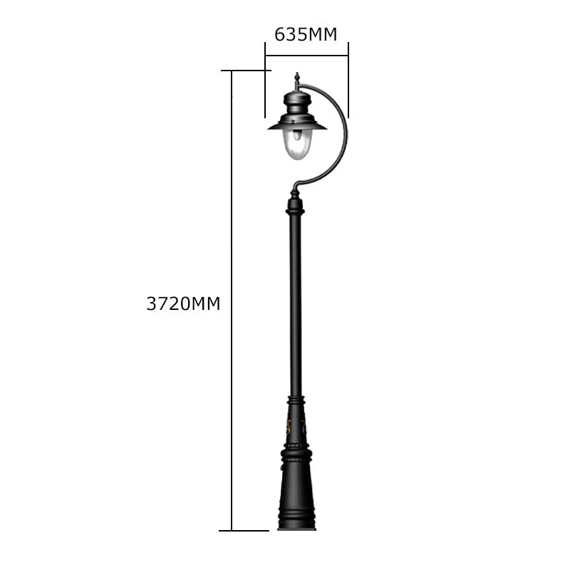 Ravenswood 1Lt Teardrop Lamp Post - Cast Iron - Image 4
