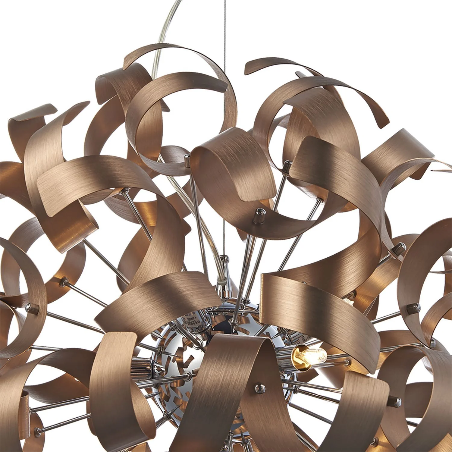 Rawley 9/12Lt Centre Ceiling Light - Brushed Copper Finish - Image 3