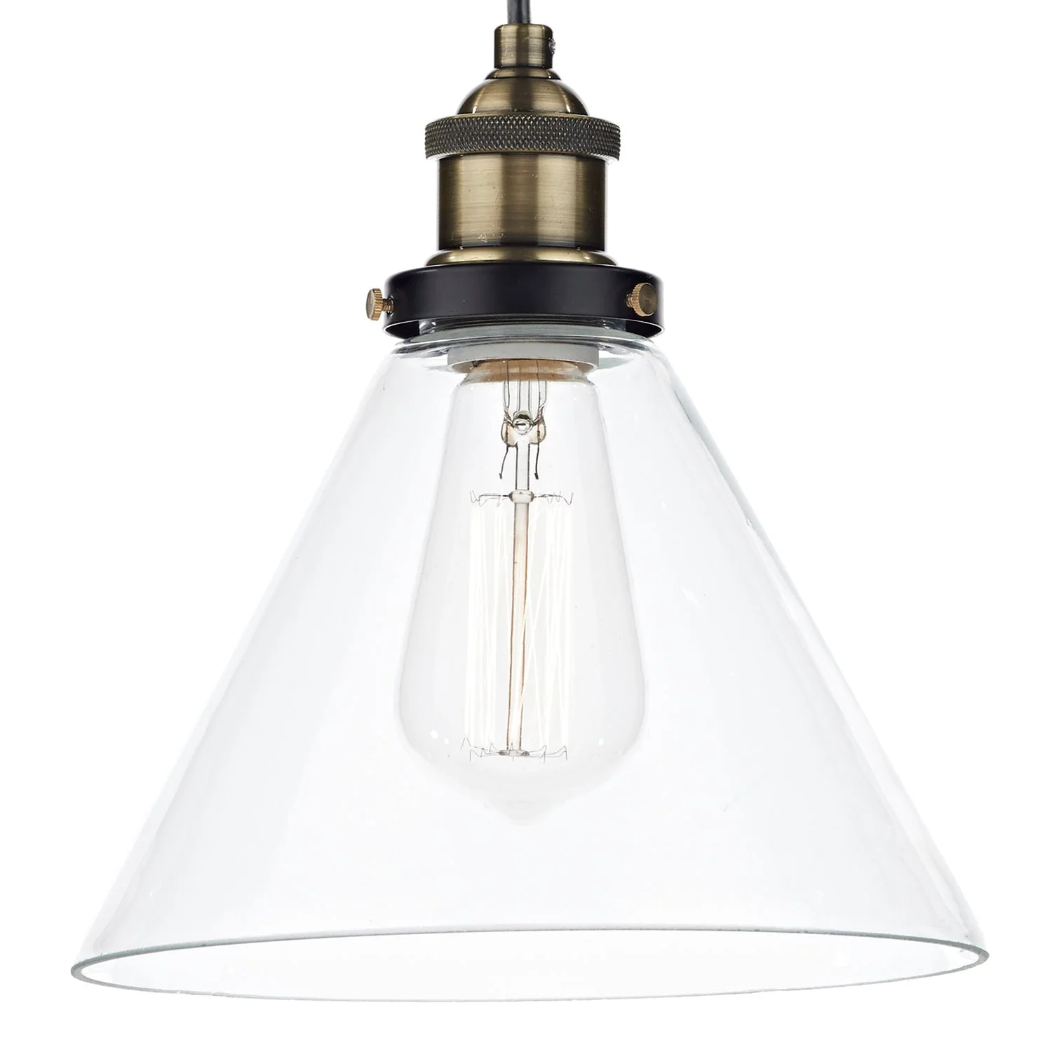 Ray 1 Light Pendant - Antique Brass/Antique Nickel Finish - Image 10