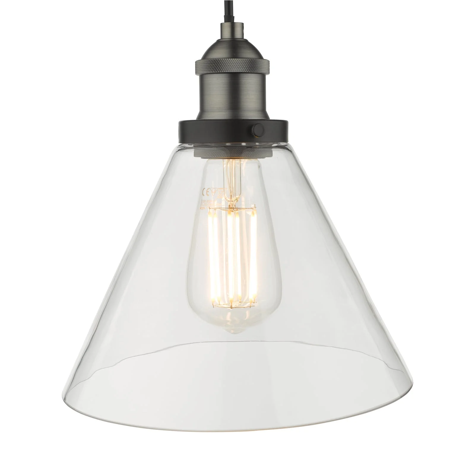 Ray 1 Light Pendant - Antique Brass/Antique Nickel Finish - Image 2