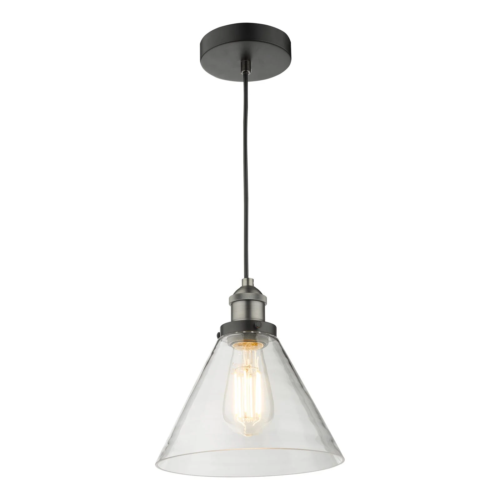 Ray 1 Light Pendant - Antique Brass/Antique Nickel Finish - Image 3