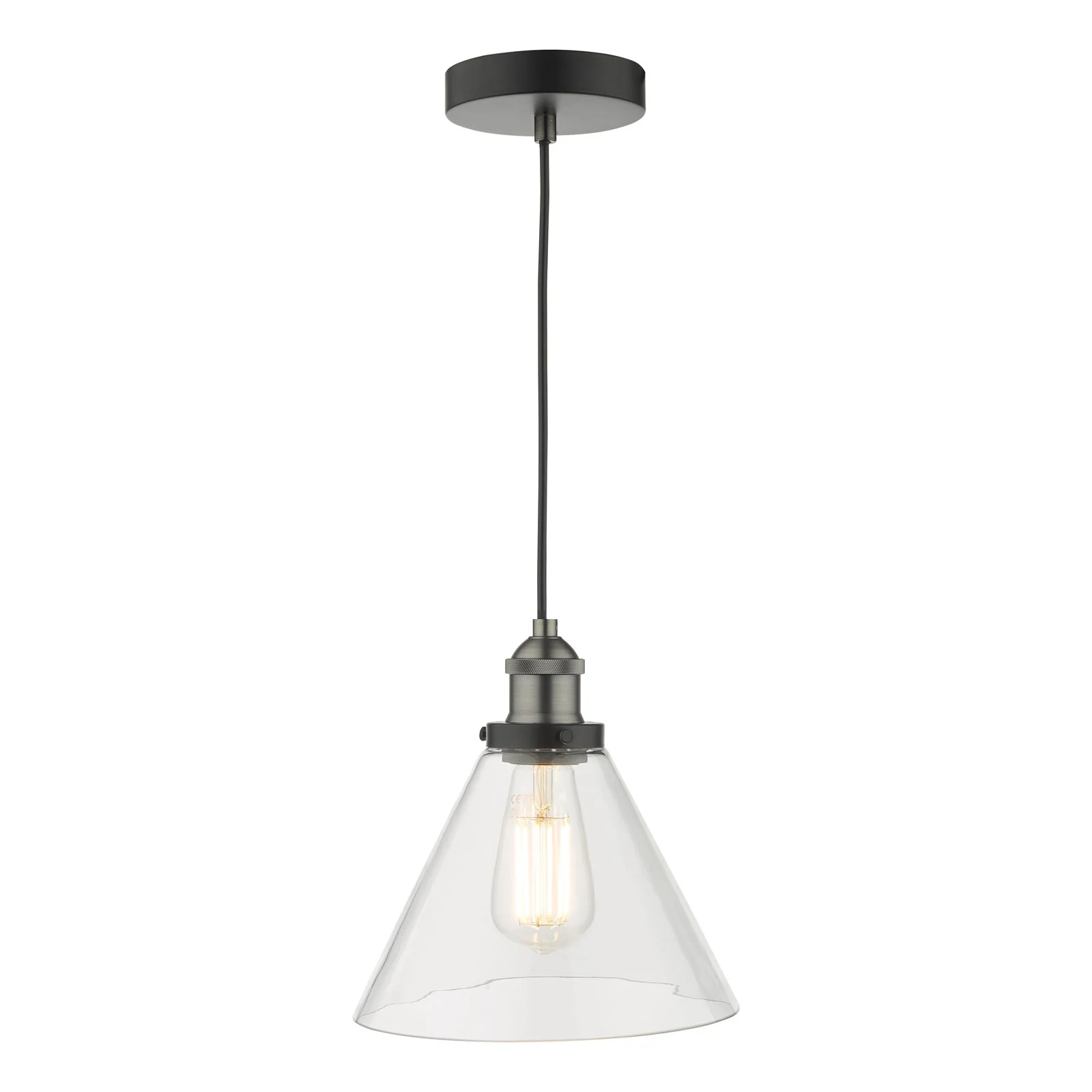 Ray 1 Light Pendant - Antique Brass/Antique Nickel Finish - Image 8