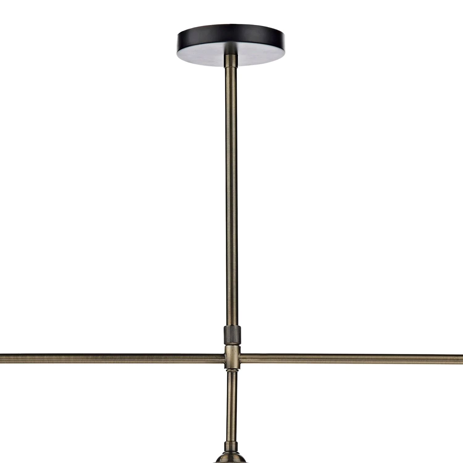 Ray 3 Light Kitchen Light Antique Brass/ Antique Nickel Clear Glass - Image 2